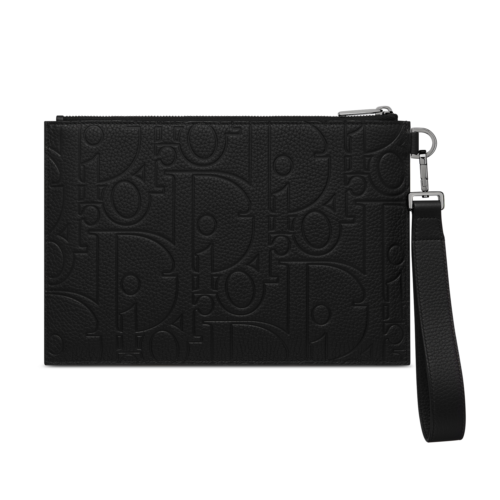 A5 手拿包 黑色 Dior Gravity 印花效果皮革和黑色粒面牛皮革 E08