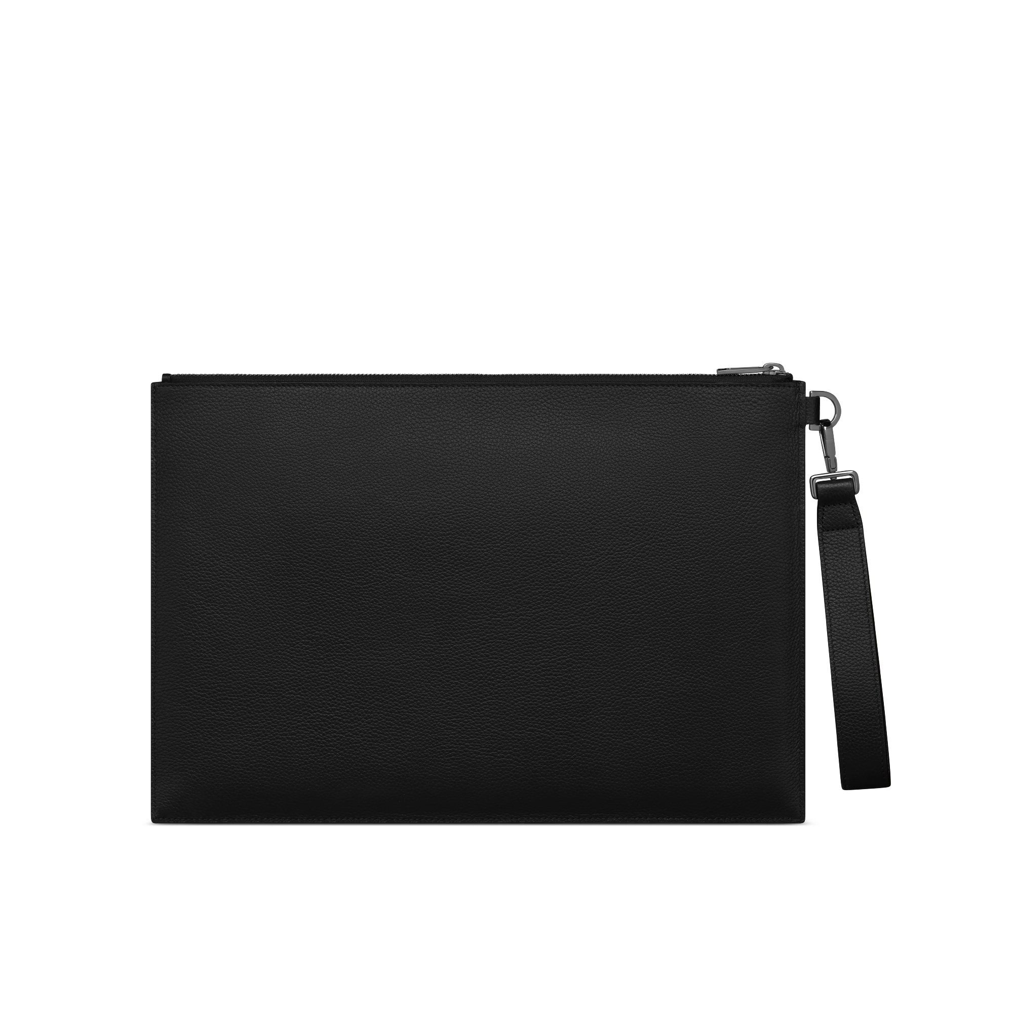 A4 手拿包 黑色粒面牛皮革 CD Icon 标志 E08