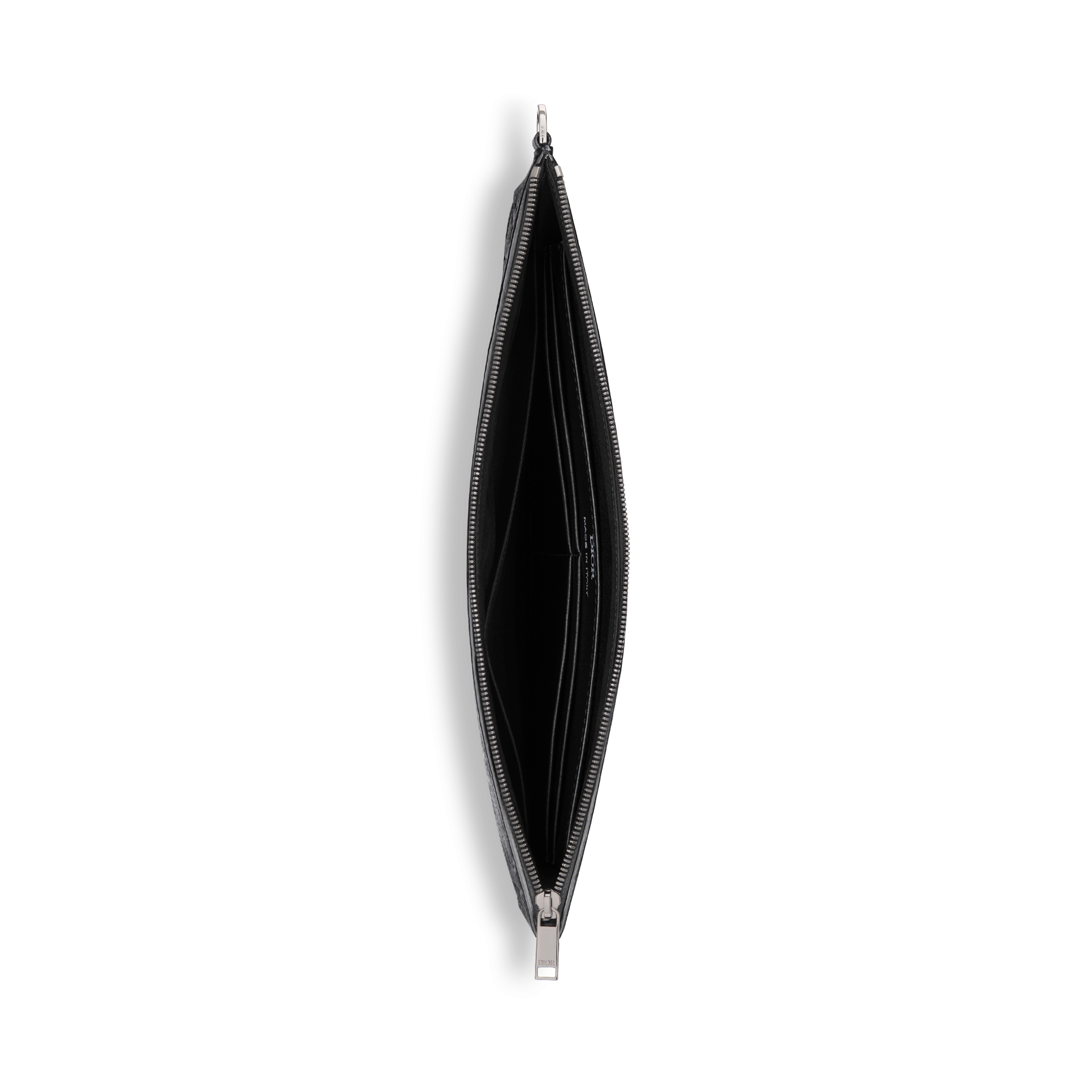 A4 手拿包 黑色 Dior Gravity 印花效果皮革和黑色粒面牛皮革 E06