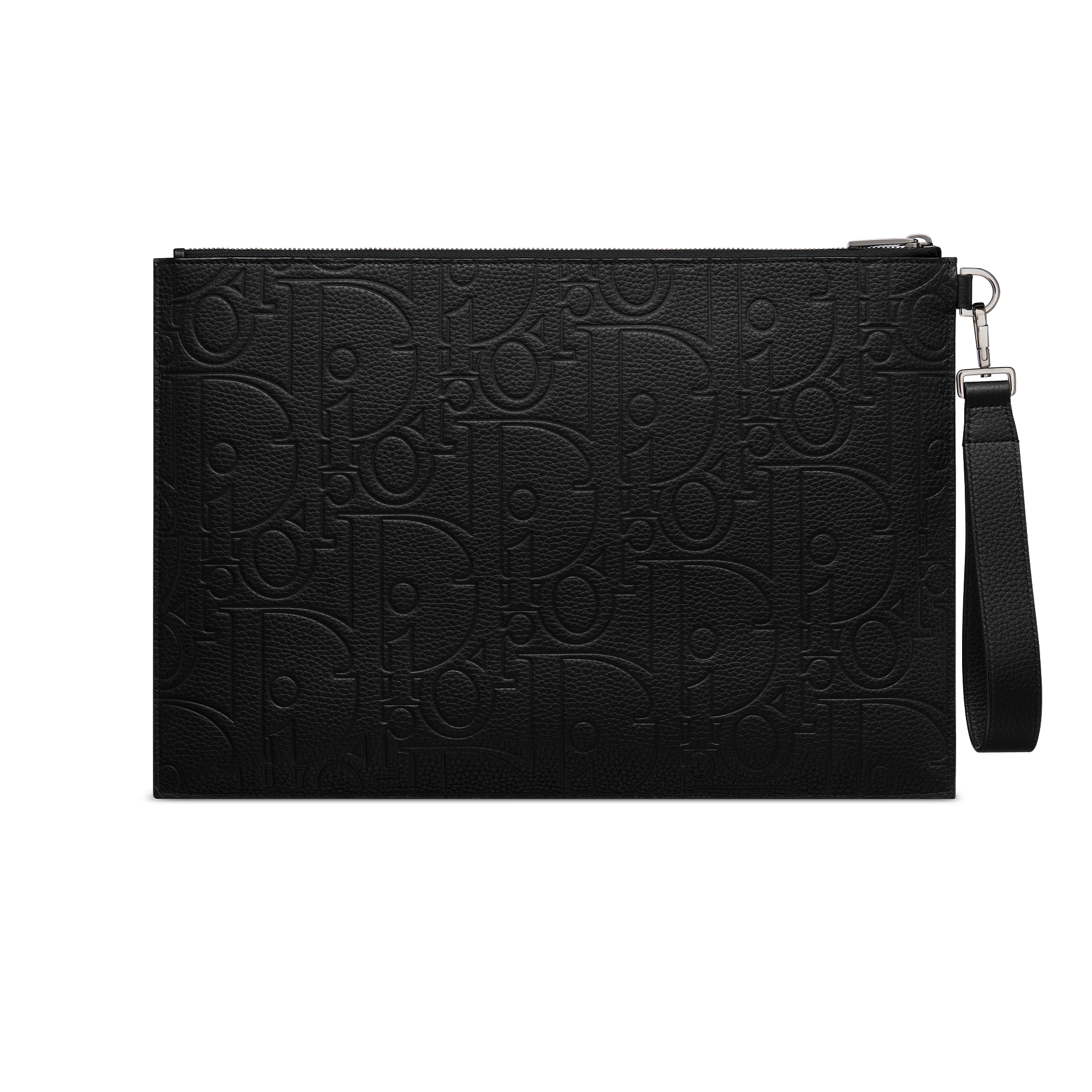 A4 手拿包 黑色 Dior Gravity 印花效果皮革和黑色粒面牛皮革 E08