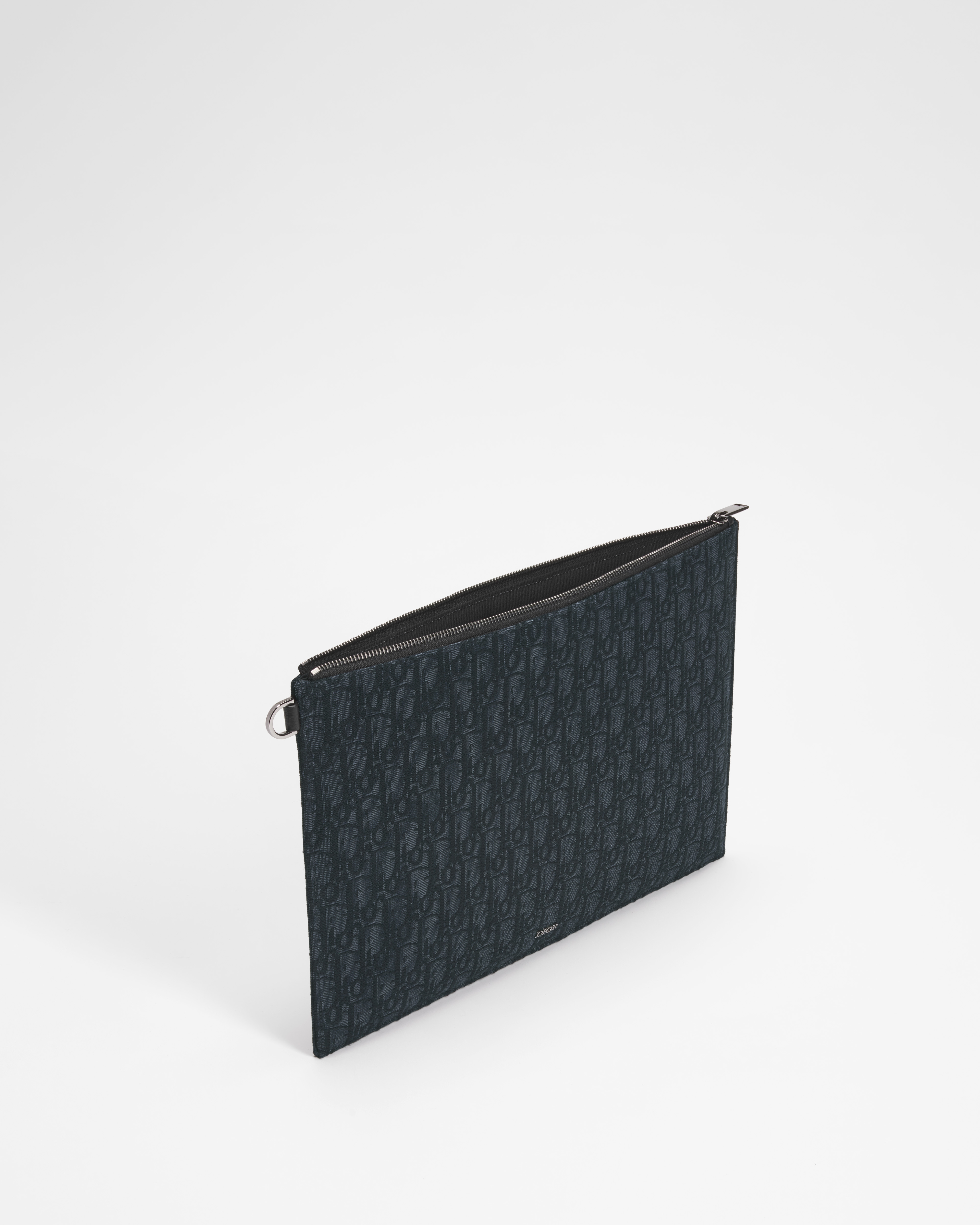 A4 手拿包 黑色 Oblique 印花面料 E06