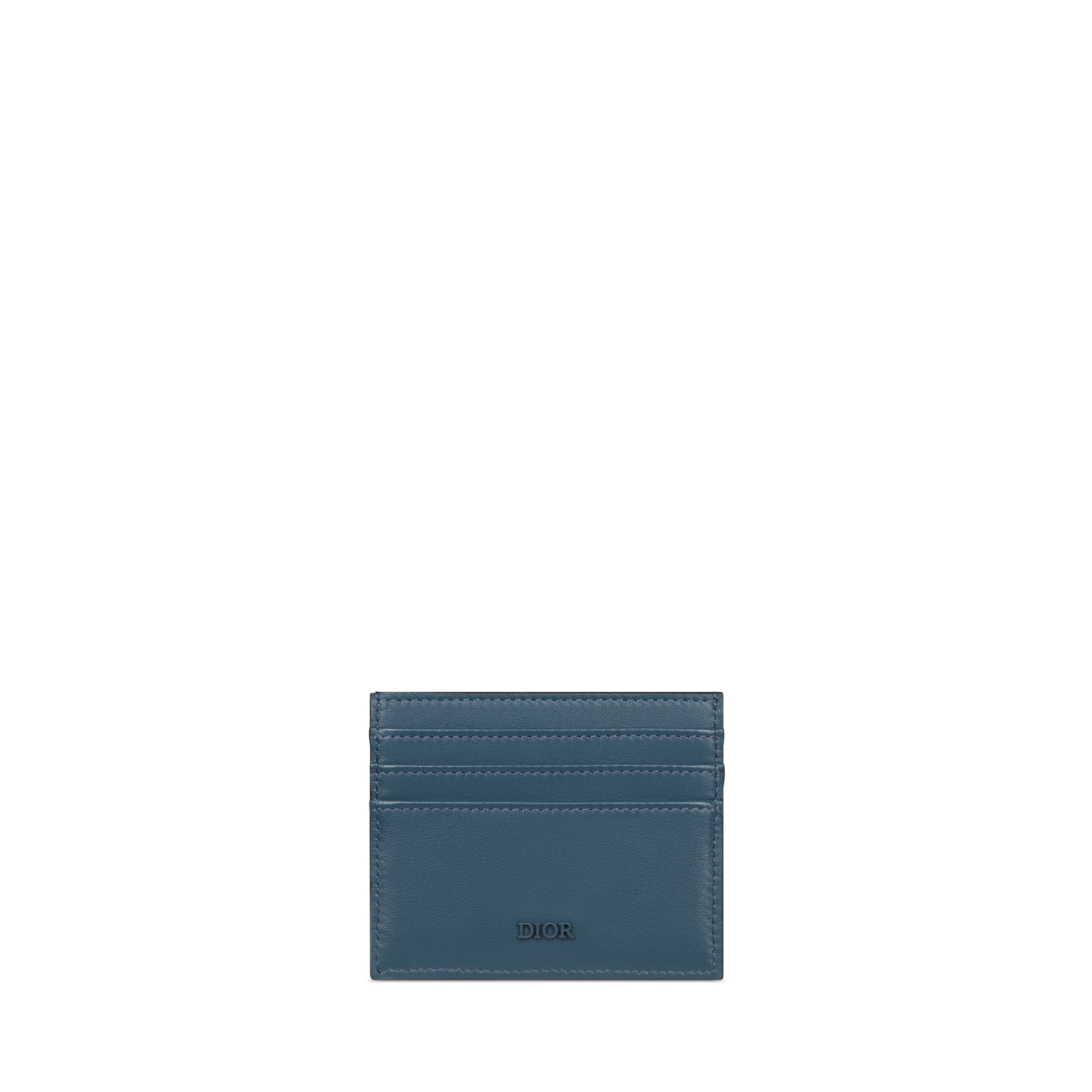 卡夹 黑色 Oblique 印花面料、黑色和蓝色光滑牛皮革和多色 Dior Mountain 图案补丁 E08