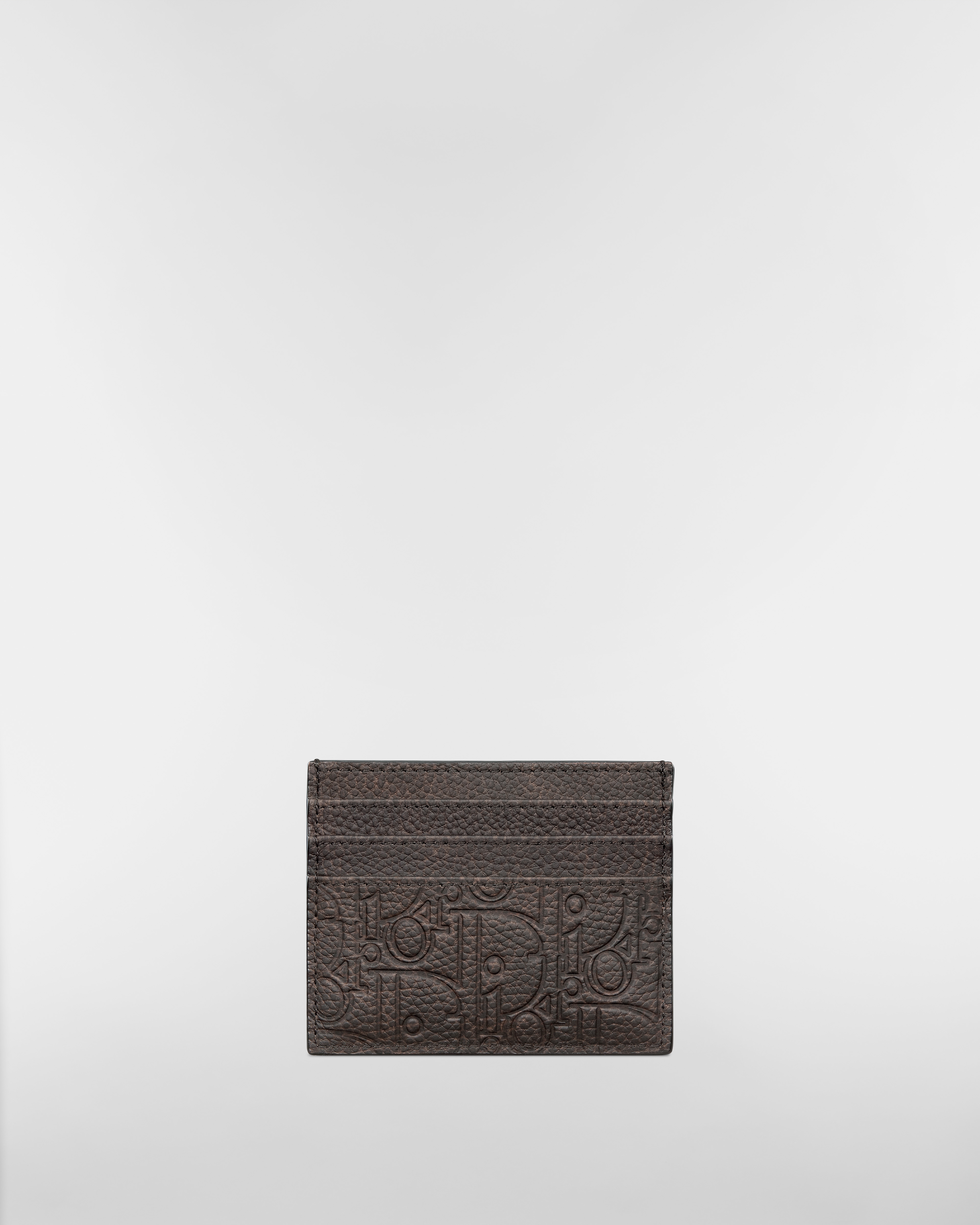 卡夹 棕色 Dior Gravity Vintage 印花效果皮革 E08