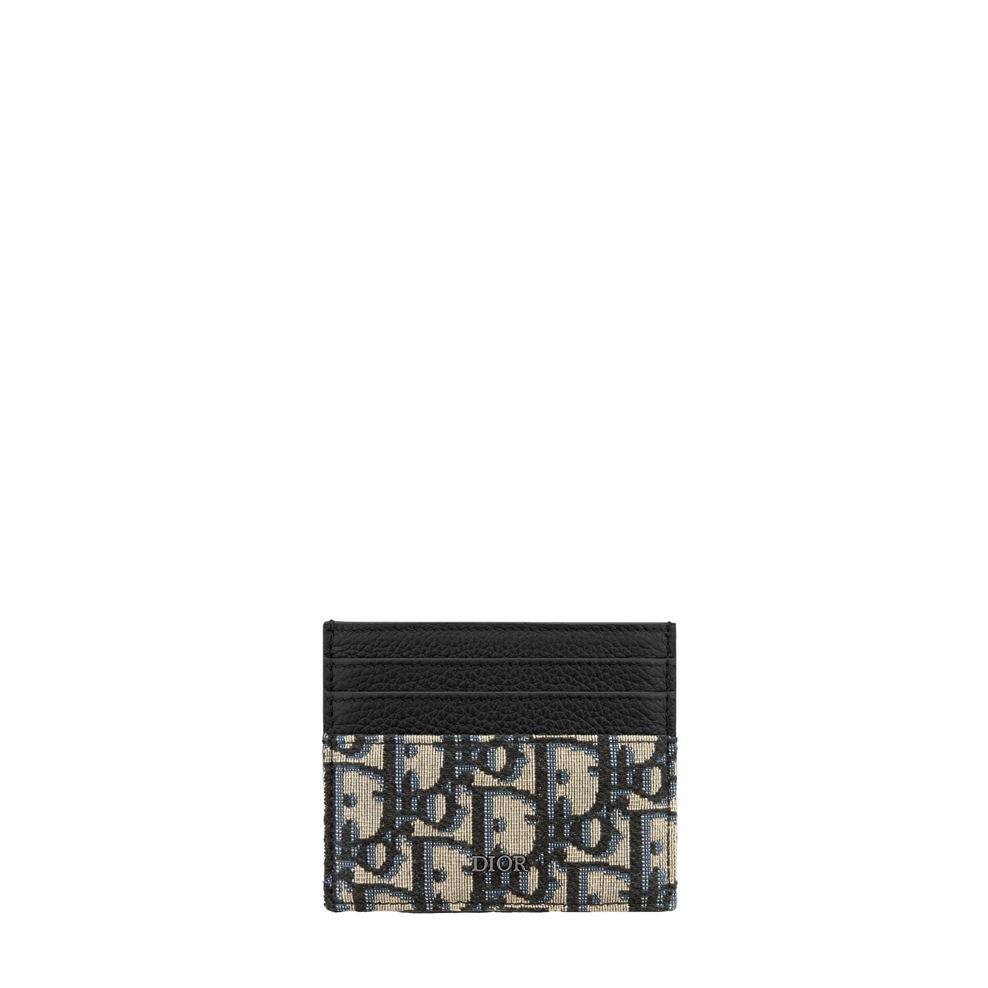  米色和黑色 Oblique 印花面料搭配黑色粒面牛皮革