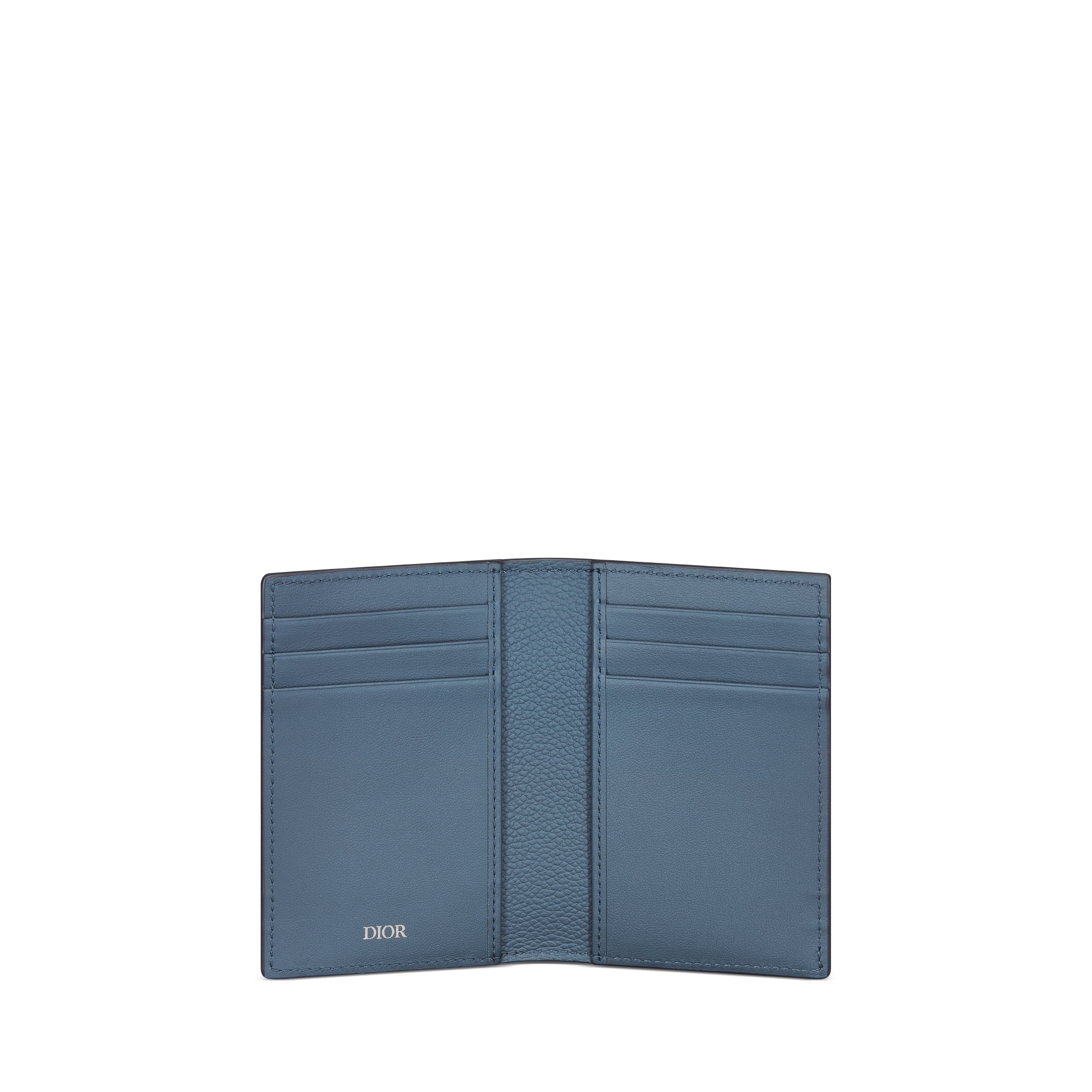 竖版双折卡夹 蓝黑渐变色 Dior Gravity 印花效果皮革 E07