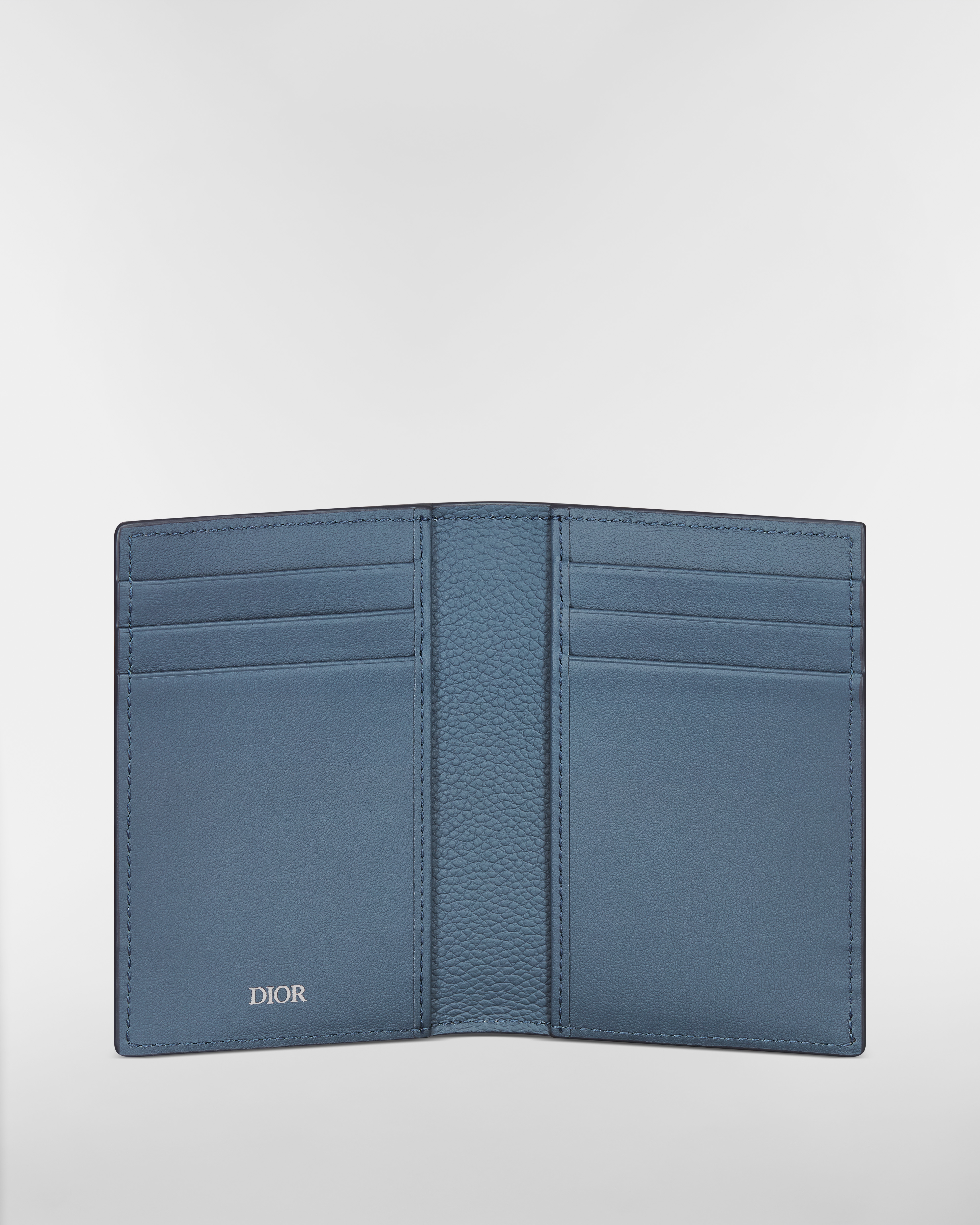 竖版双折卡夹 蓝黑渐变色 Dior Gravity 印花效果皮革 E07