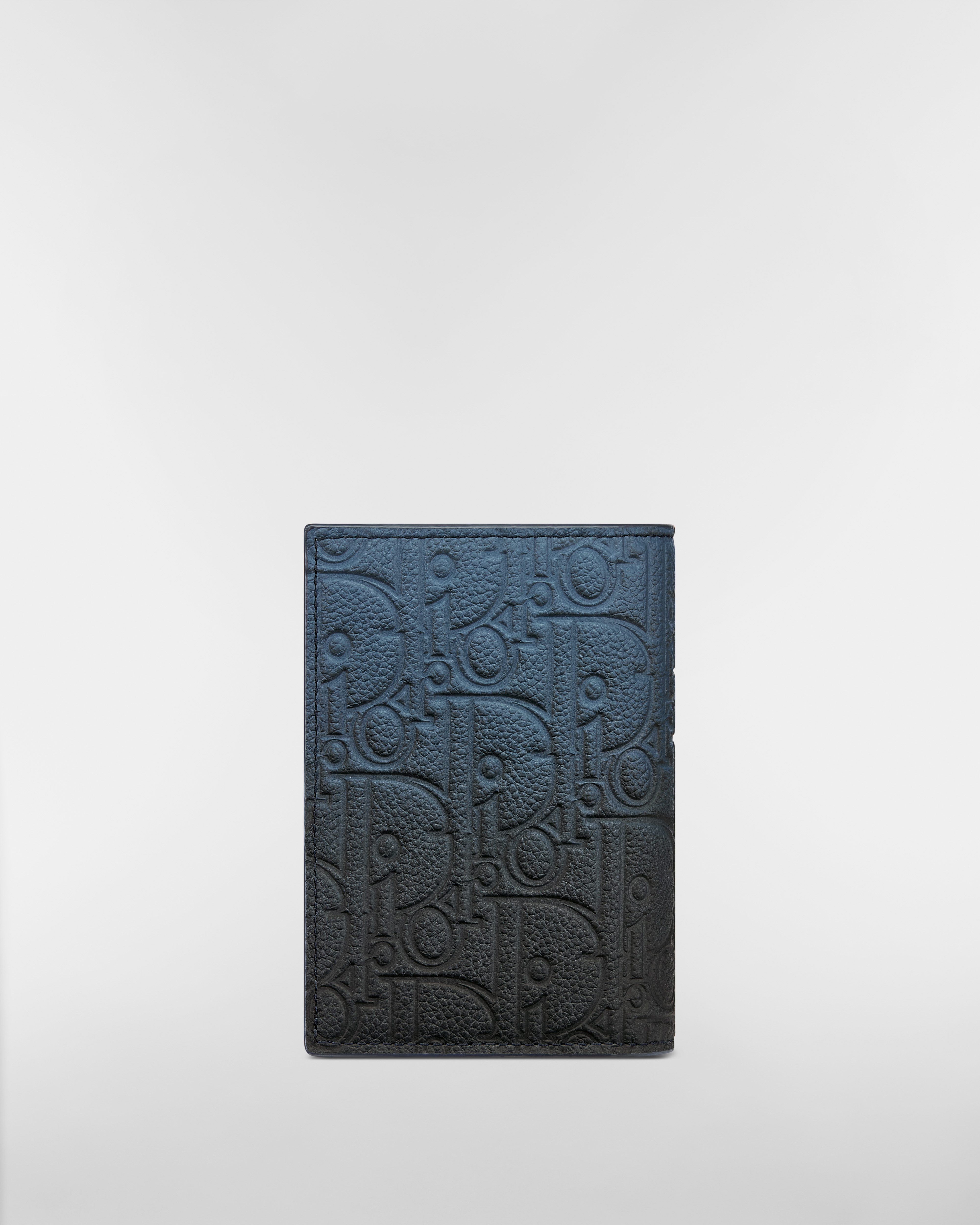 竖版双折卡夹 蓝黑渐变色 Dior Gravity 印花效果皮革 E08