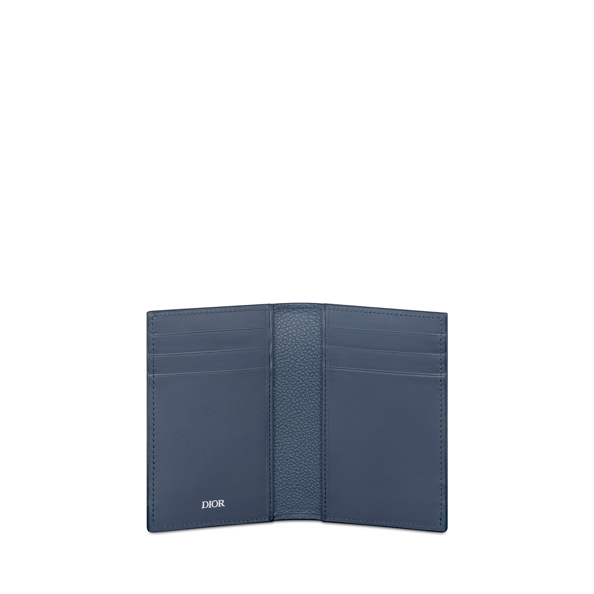 竖版双折卡夹 海军蓝色 Dior Gravity Outline 皮革 E07