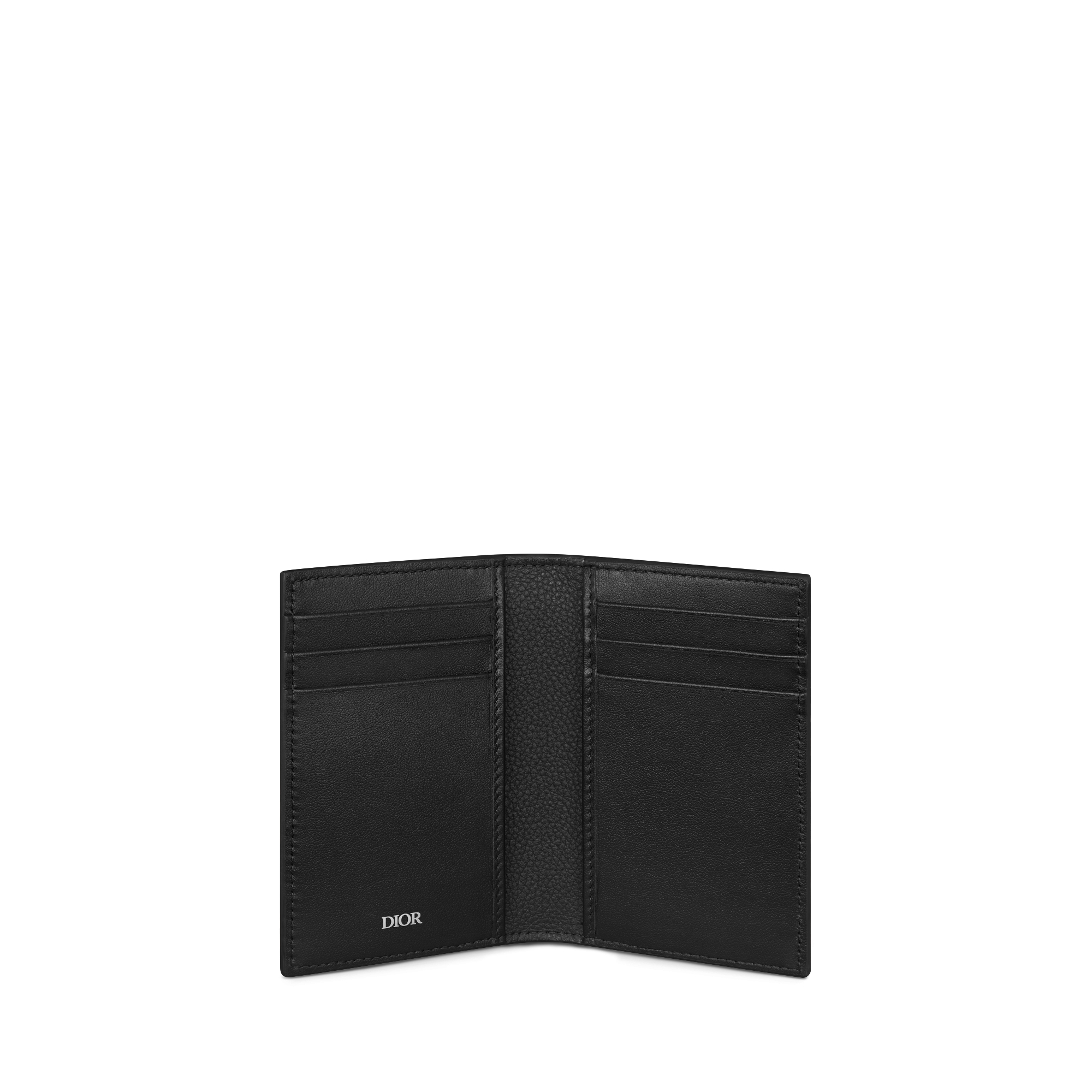 双折卡夹 黑色 Dior Gravity 印花效果皮革 E07