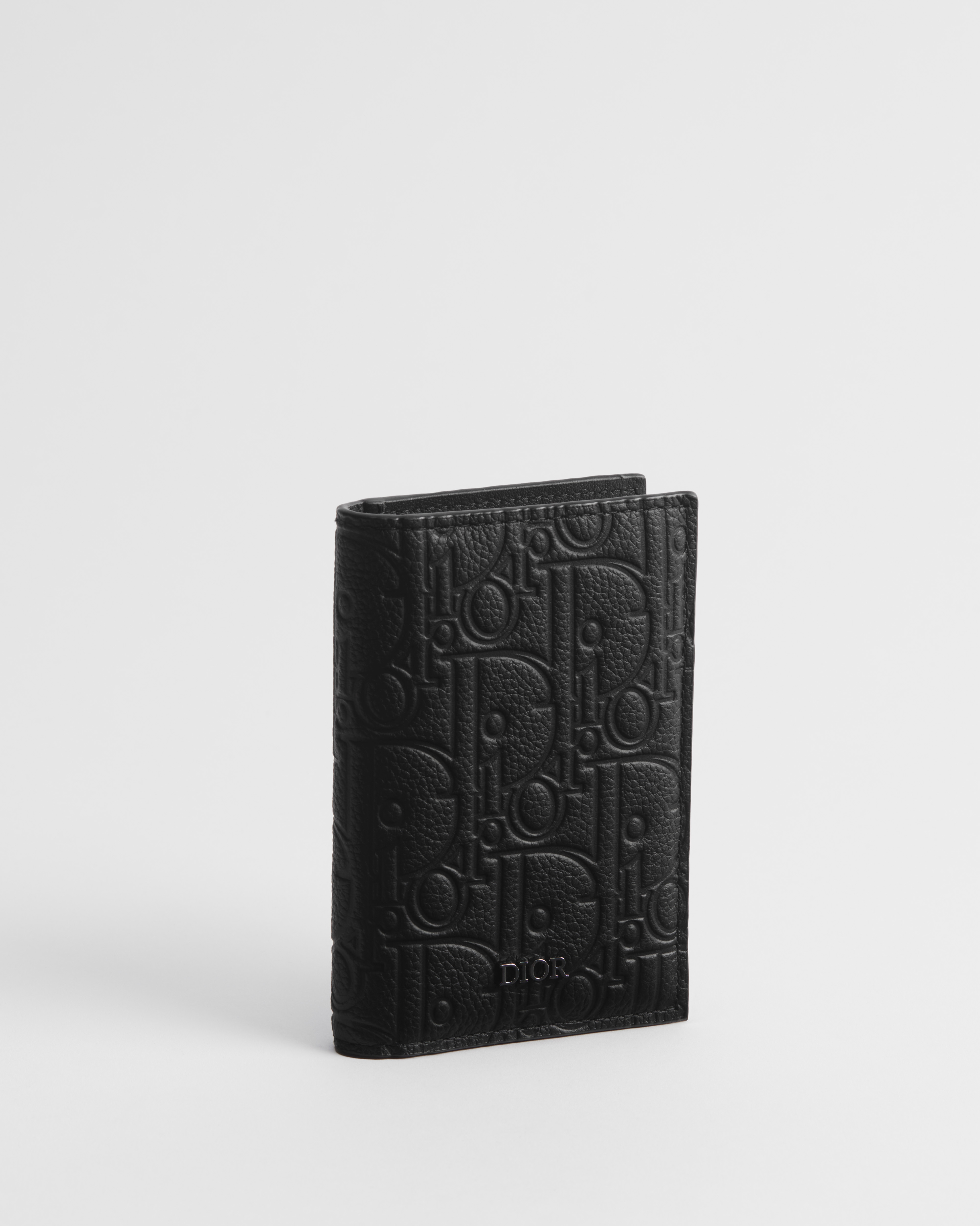 双折卡夹 黑色 Dior Gravity 印花效果皮革 E03