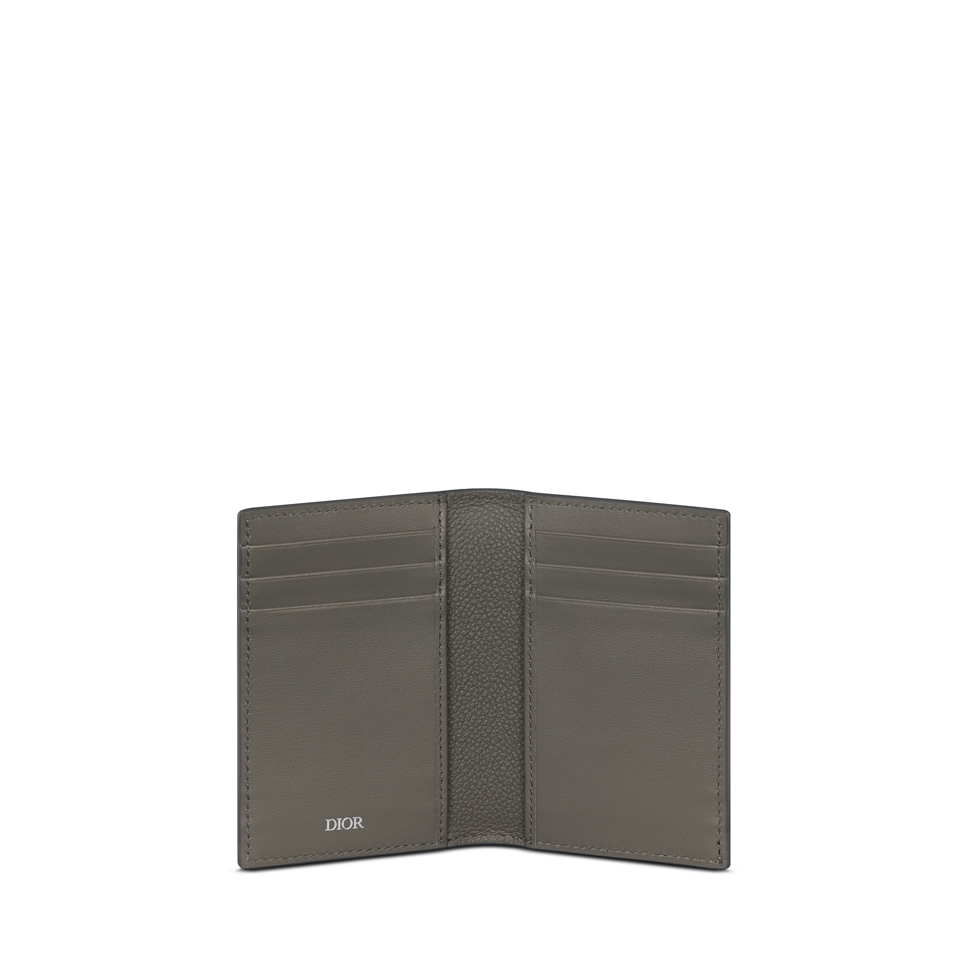 竖版双折卡夹 灰色 Dior Gravity 印花效果皮革 E07