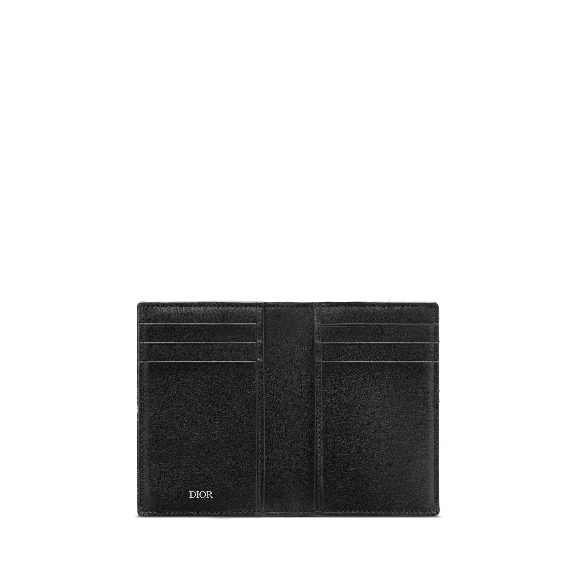 双折卡夹 黑色 Oblique 印花面料 E07