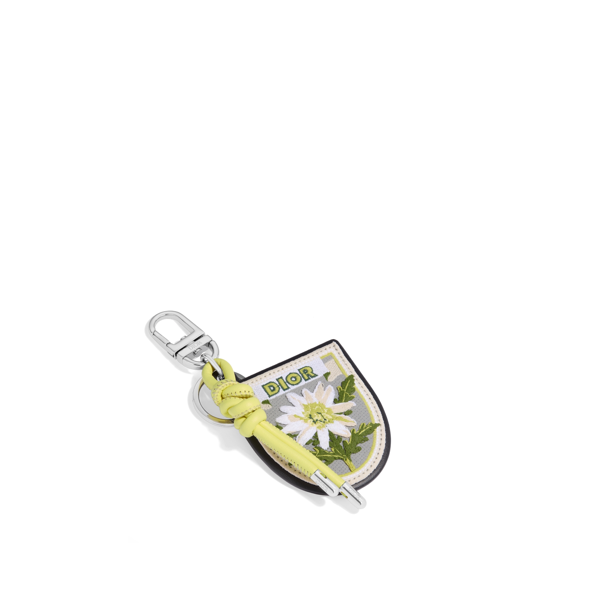 花朵钥匙扣 多色刺绣粒面牛皮革 E03