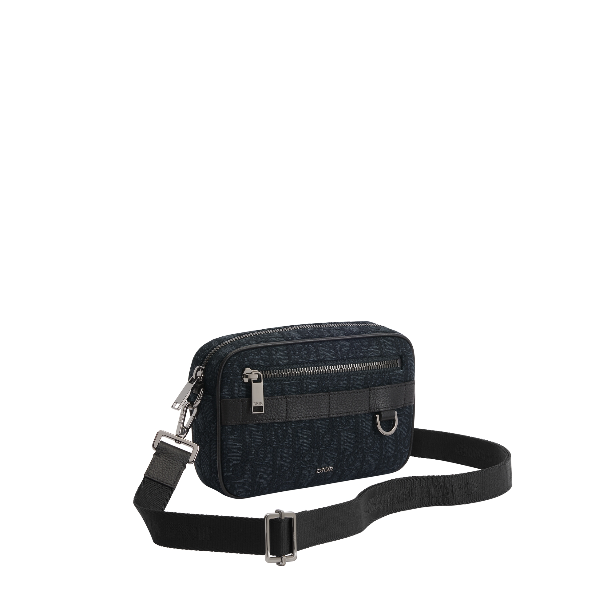  黑色 Oblique 印花面料