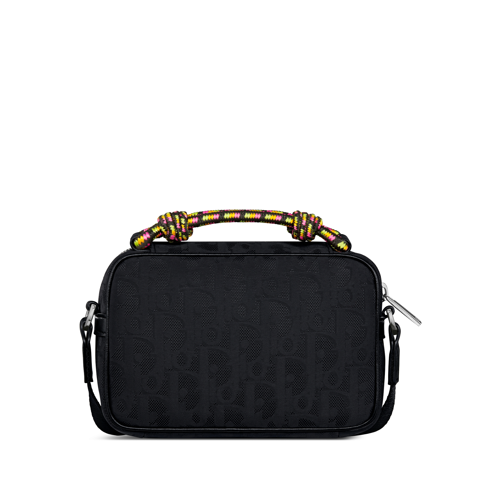 迷你 DIOR AND LEWIS HAMILTON 拉链包 黑色 Oblique 印花尼龙 E08