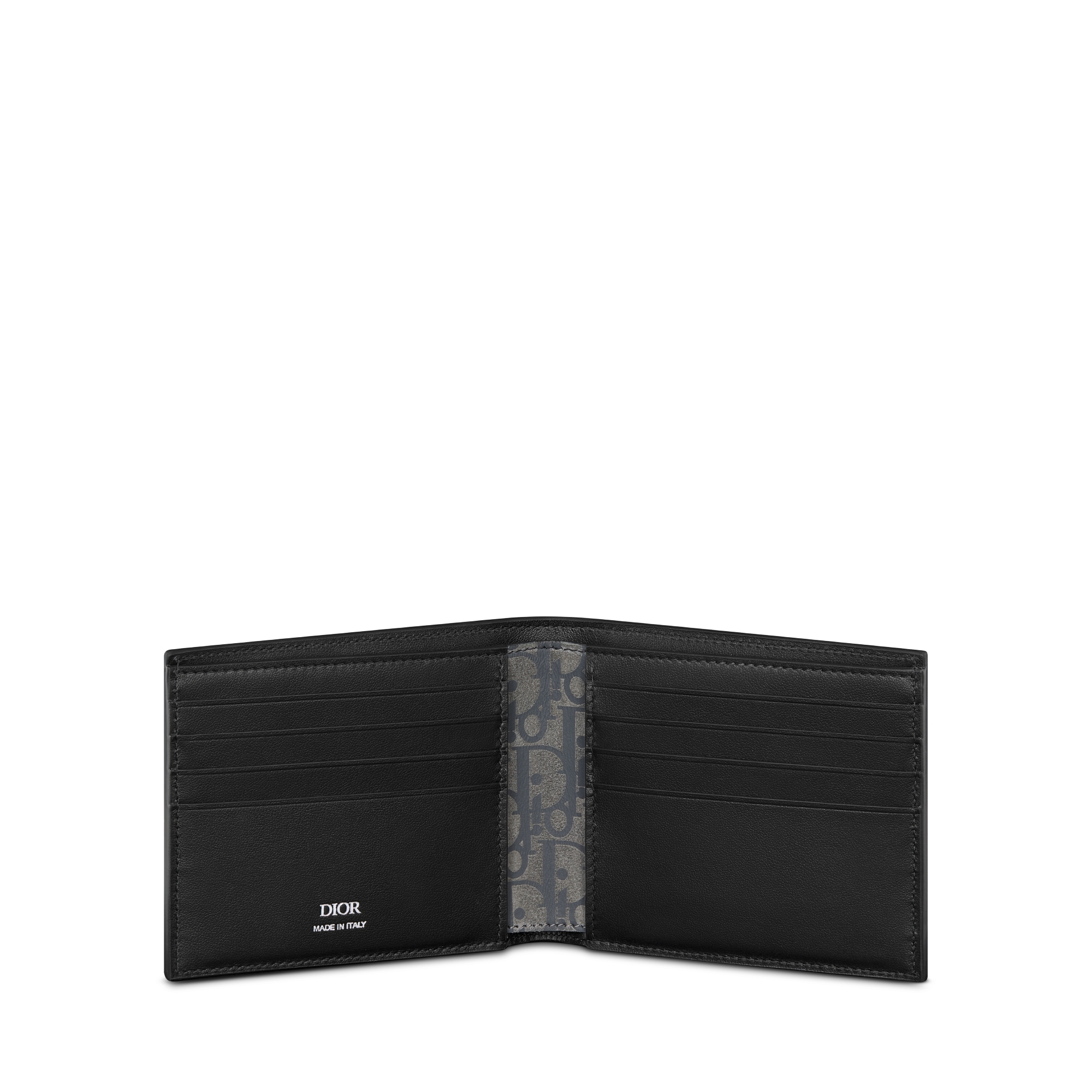 Dior Privé 双折钱包 黑色 Dior Icons 牛皮革 E07