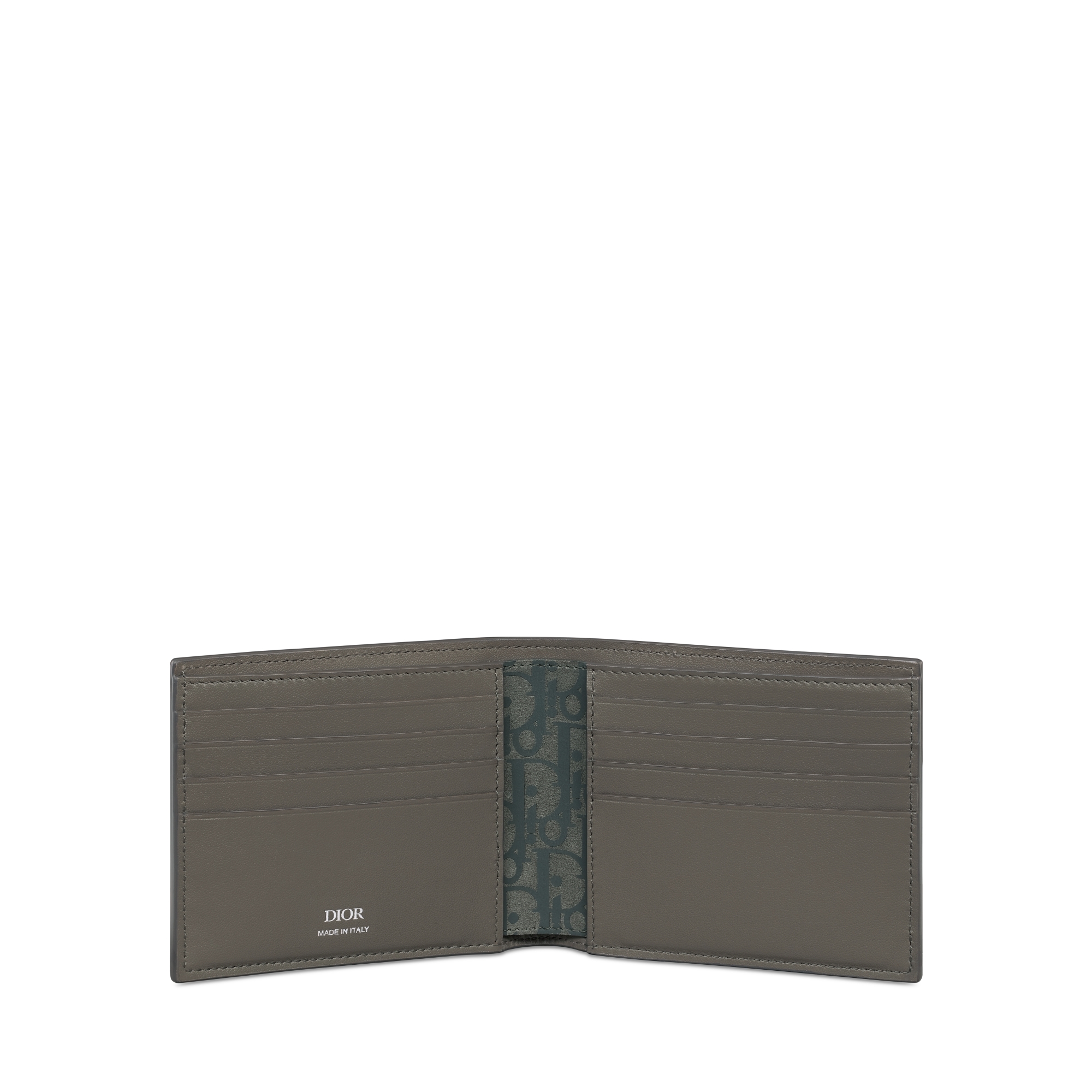 Dior Privé 双折钱包 灰色 Dior Icons 牛皮革 E07