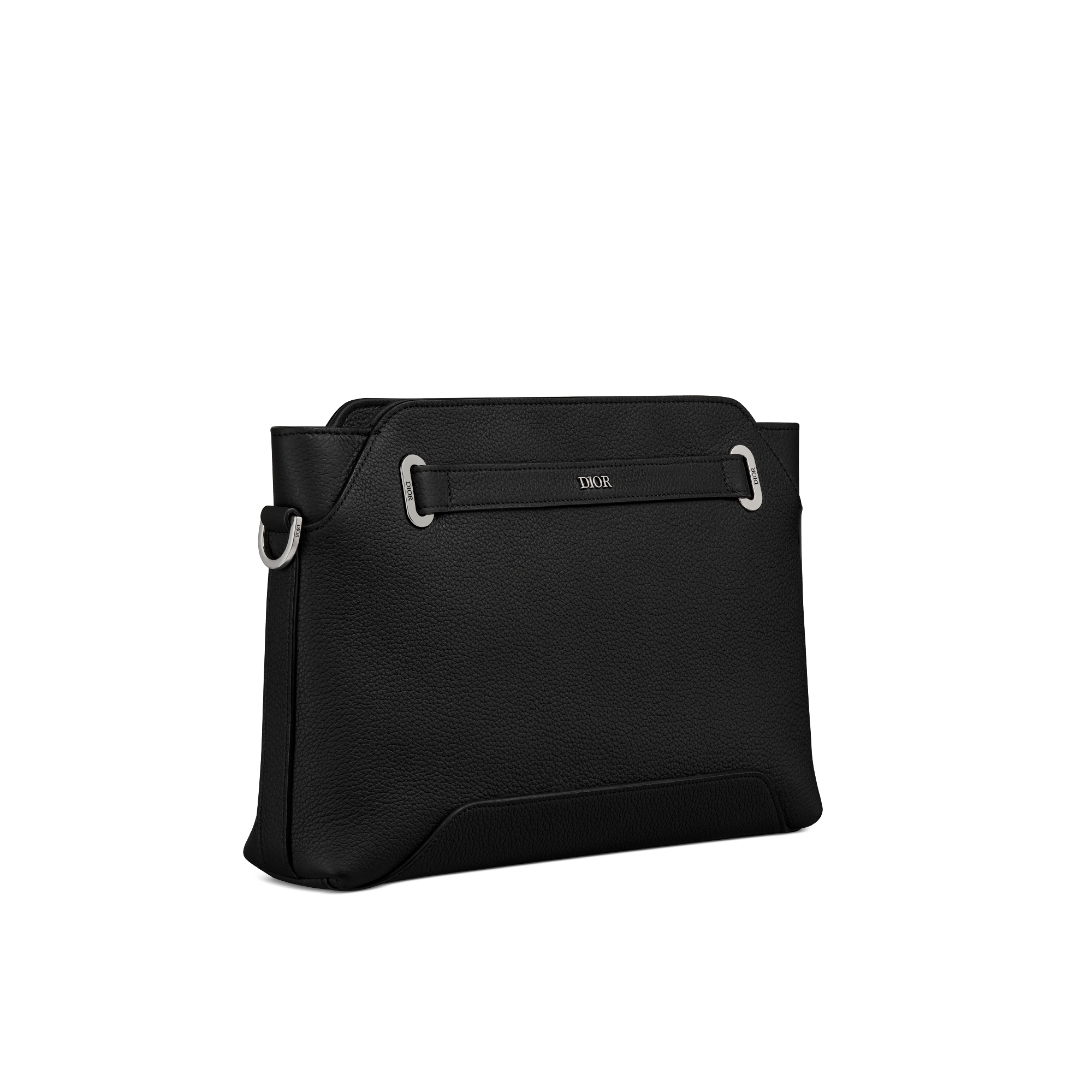 Dior Normandie A5 三角形手拿包 黑色 Dior Icons 牛皮革 E03