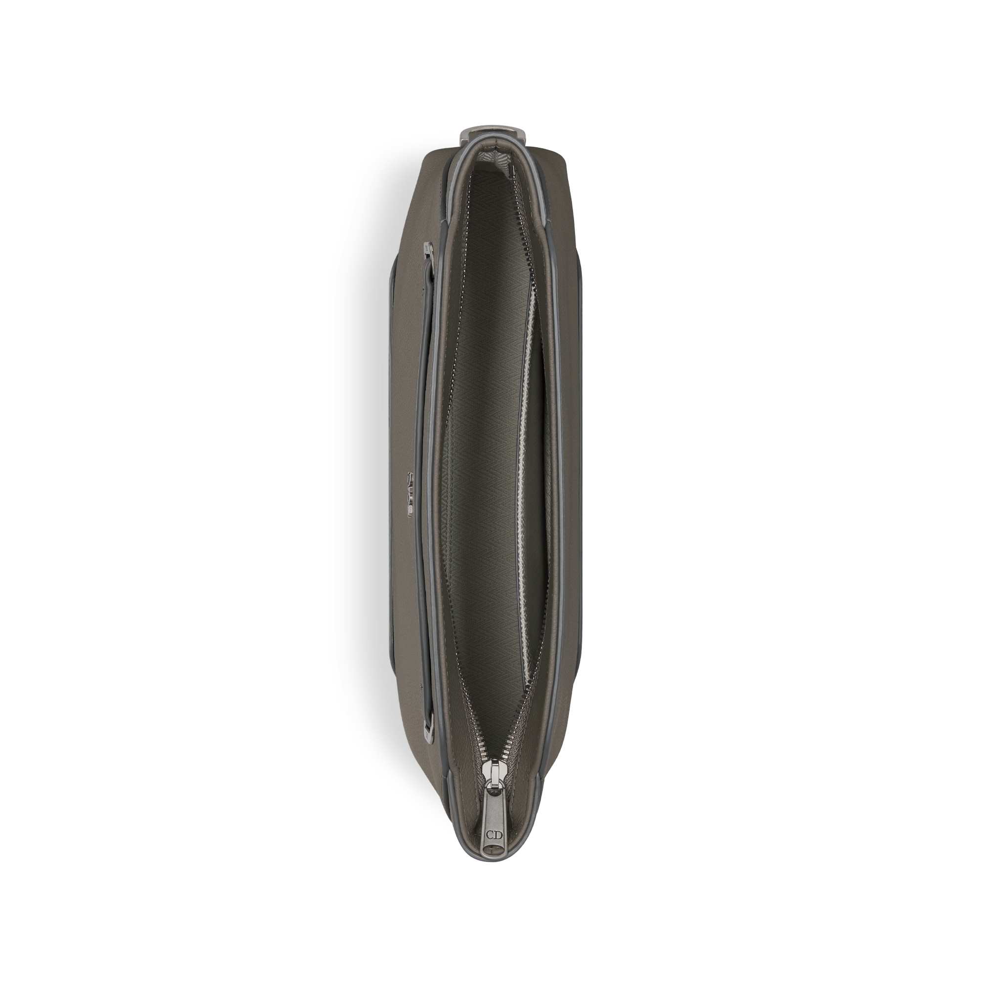 Dior Normandie A5 三角形手拿包 灰色 Dior Icons 牛皮革 E06