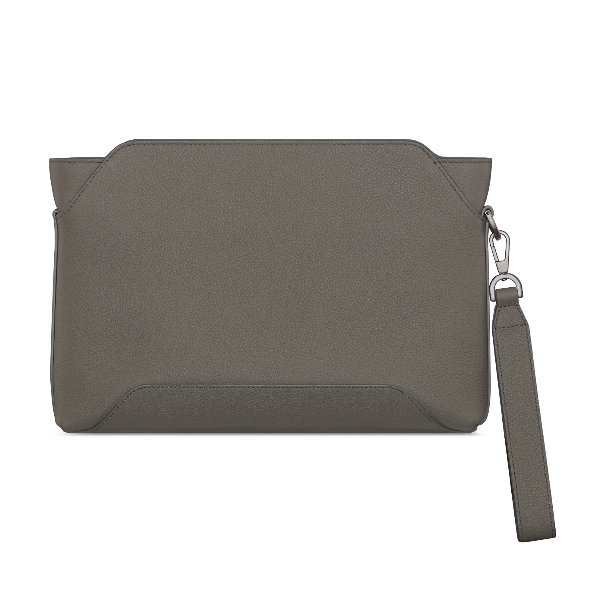 Dior Normandie A5 三角形手拿包 灰色 Dior Icons 牛皮革 E08