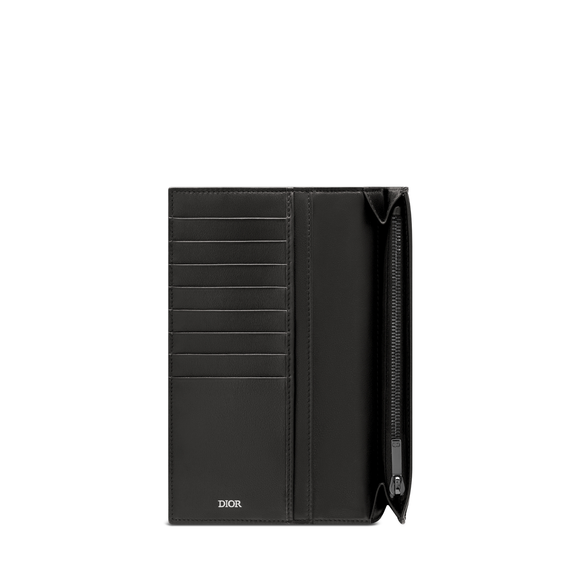 长款双折钱包 黑色 Oblique 印花面料 E06