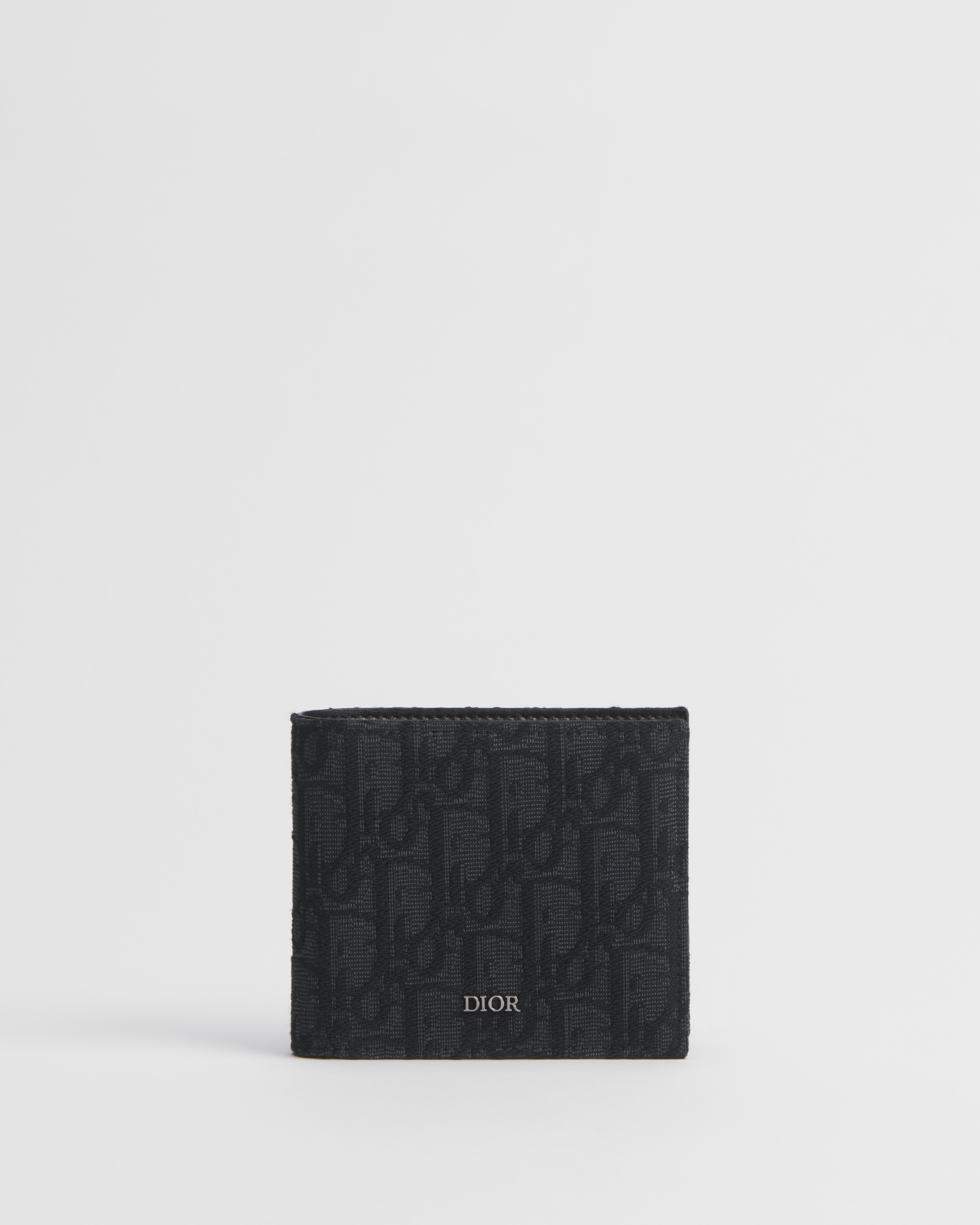 双折钱包 黑色 Oblique 印花面料 E01