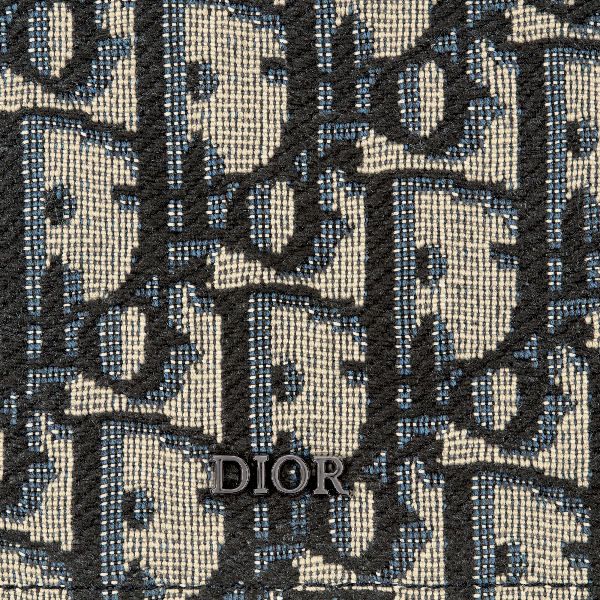 短款钱包 米色和黑色 Oblique 印花面料 E09