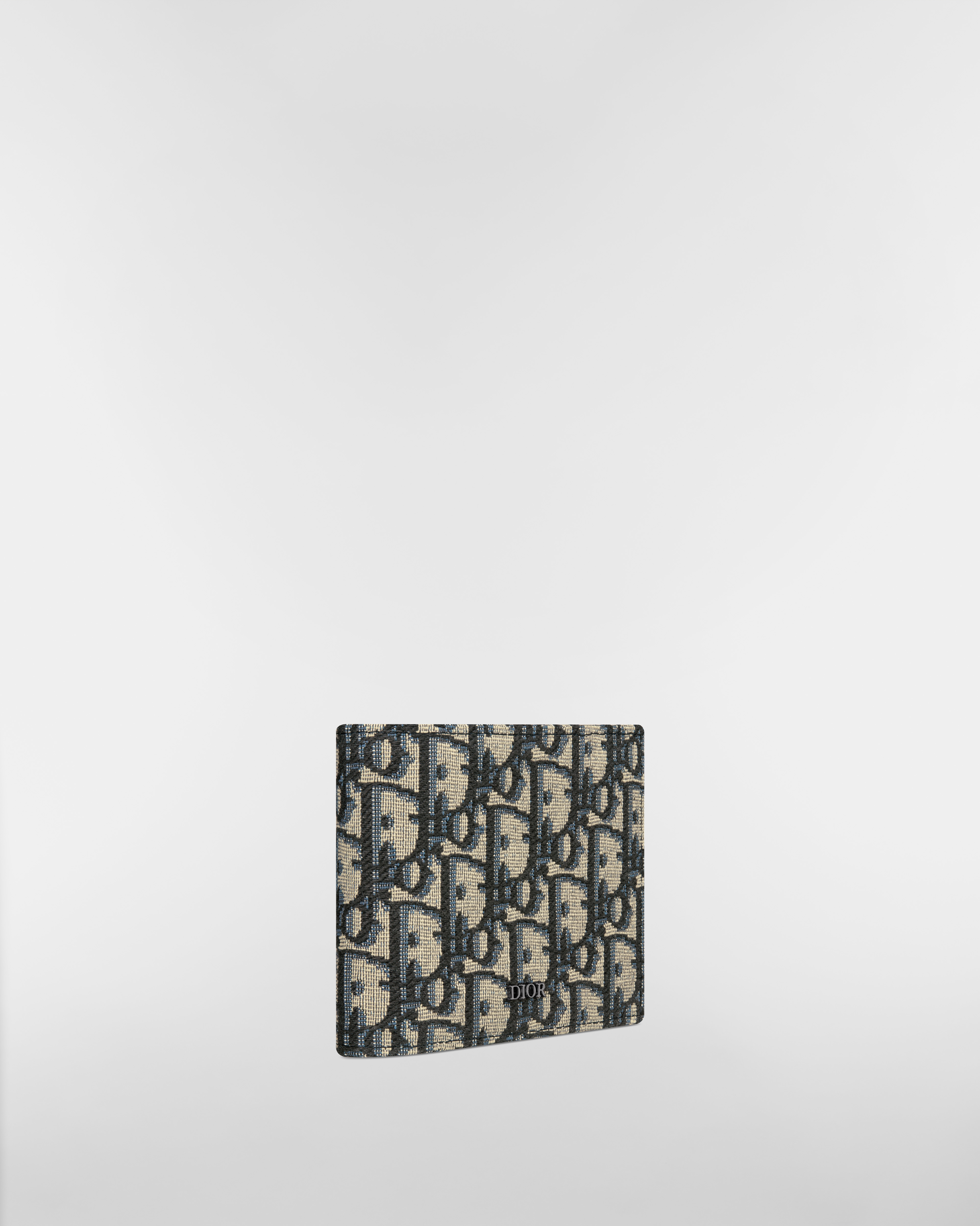 短款钱包 米色和黑色 Oblique 印花面料 E03