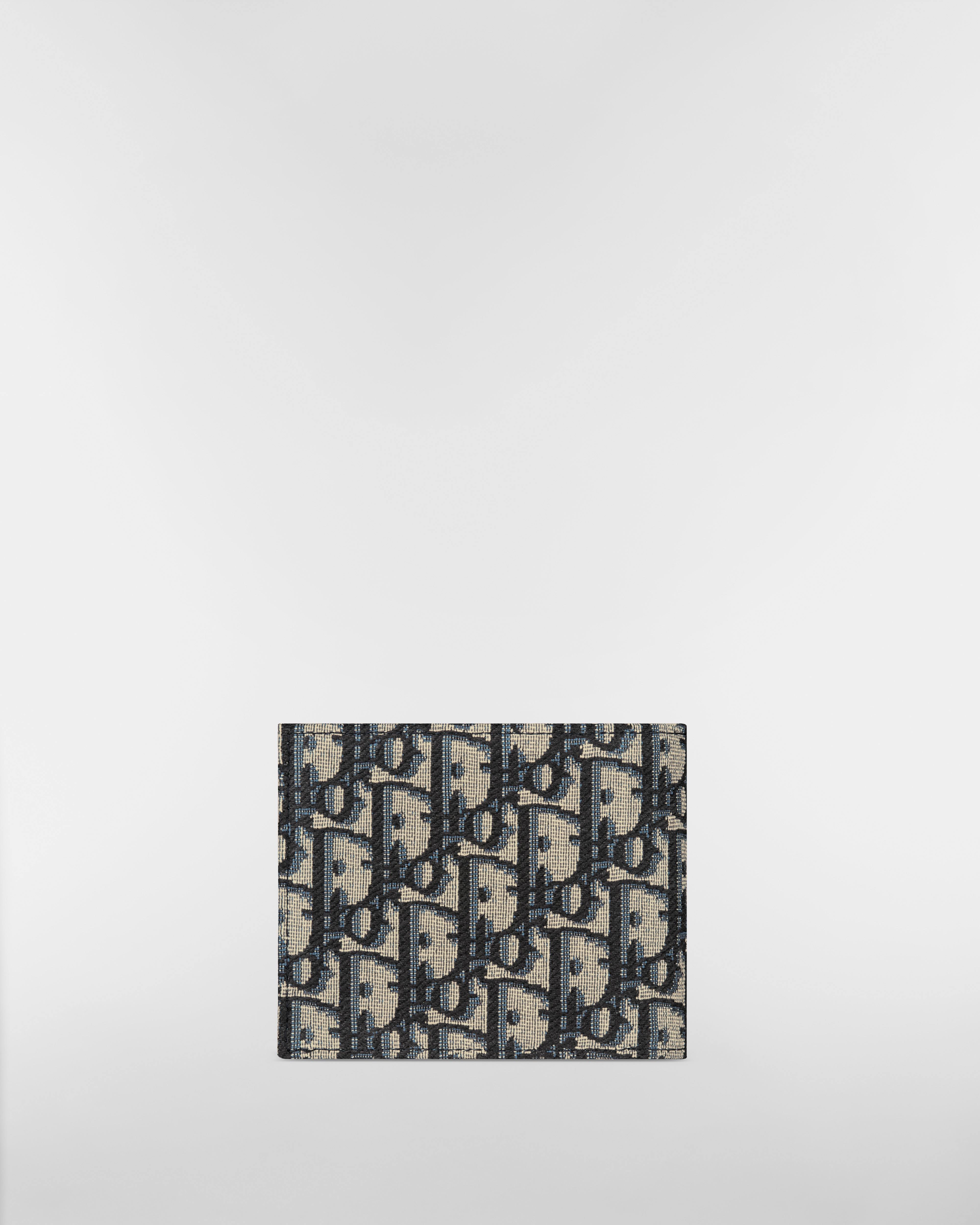 短款钱包 米色和黑色 Oblique 印花面料 E08