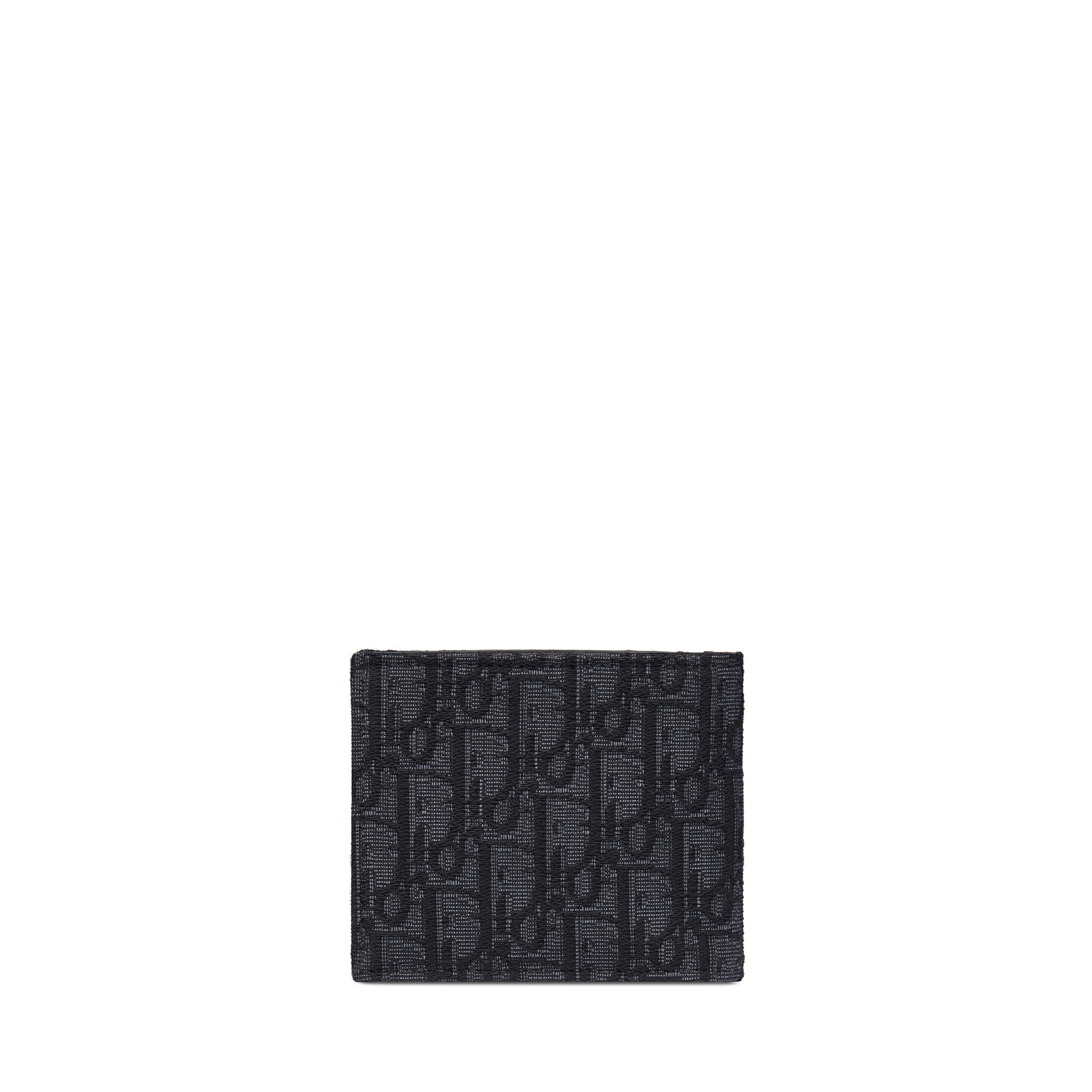 双折钱包 黑色 Oblique 印花面料 E08