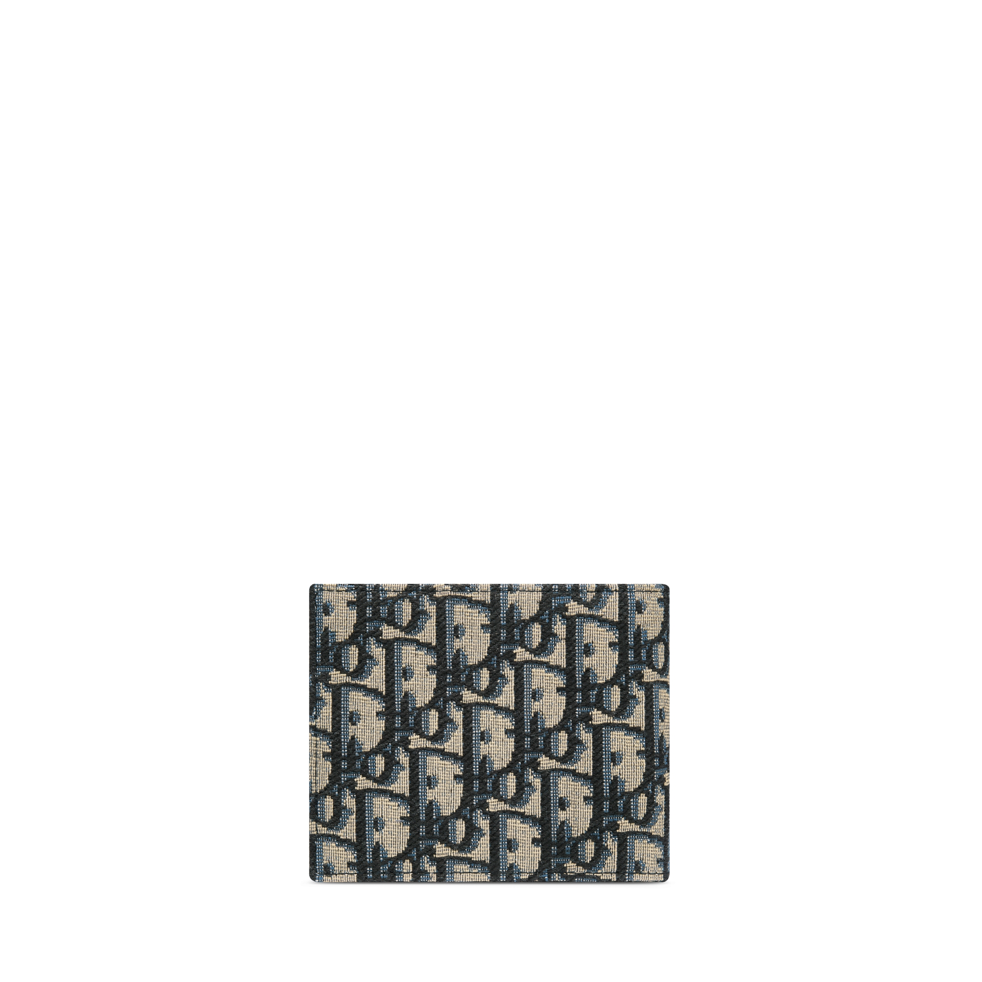 双折钱包 米色和黑色 Oblique 印花面料 E08