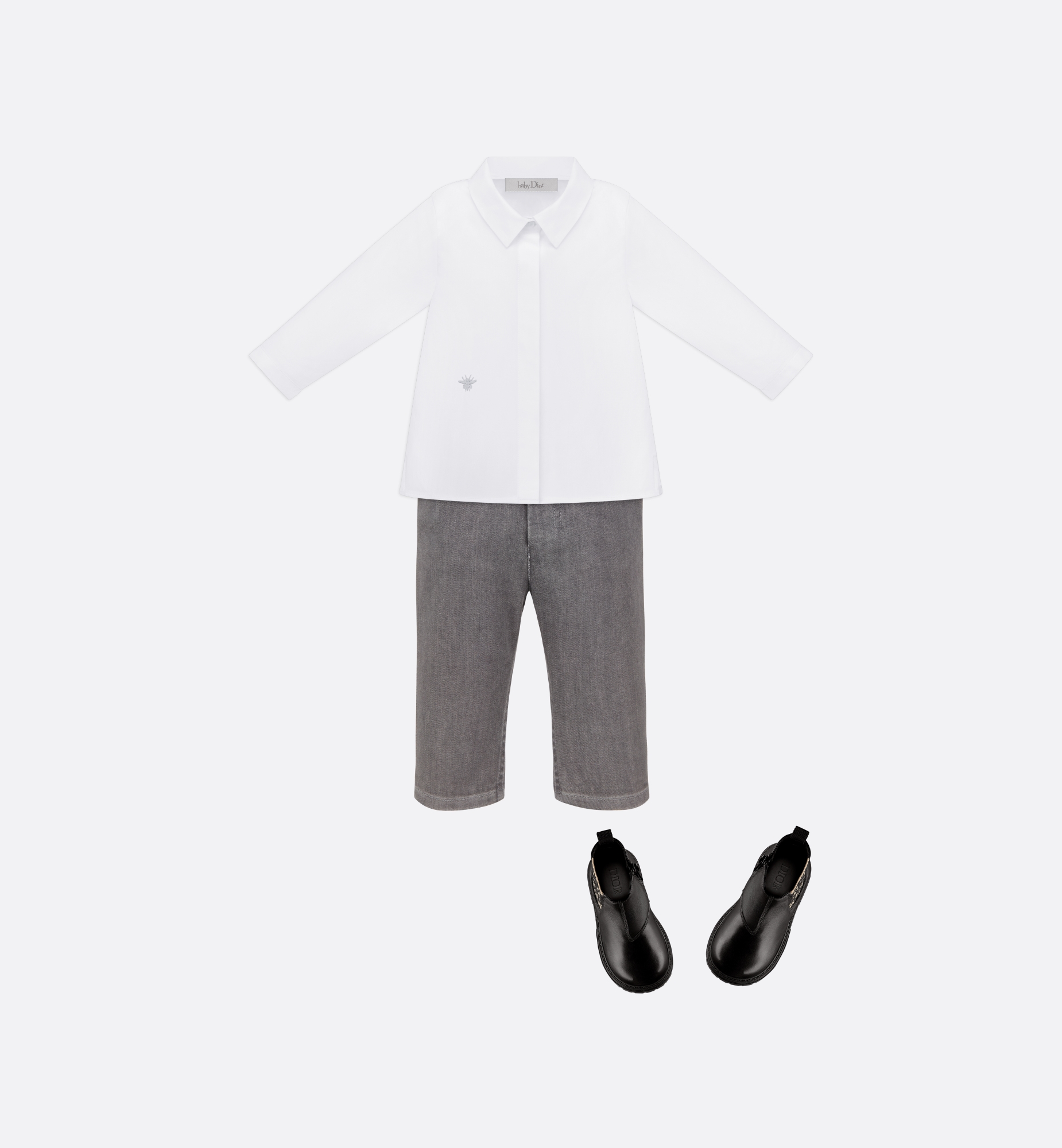 婴幼儿衬衫 白色棉府绸 E12