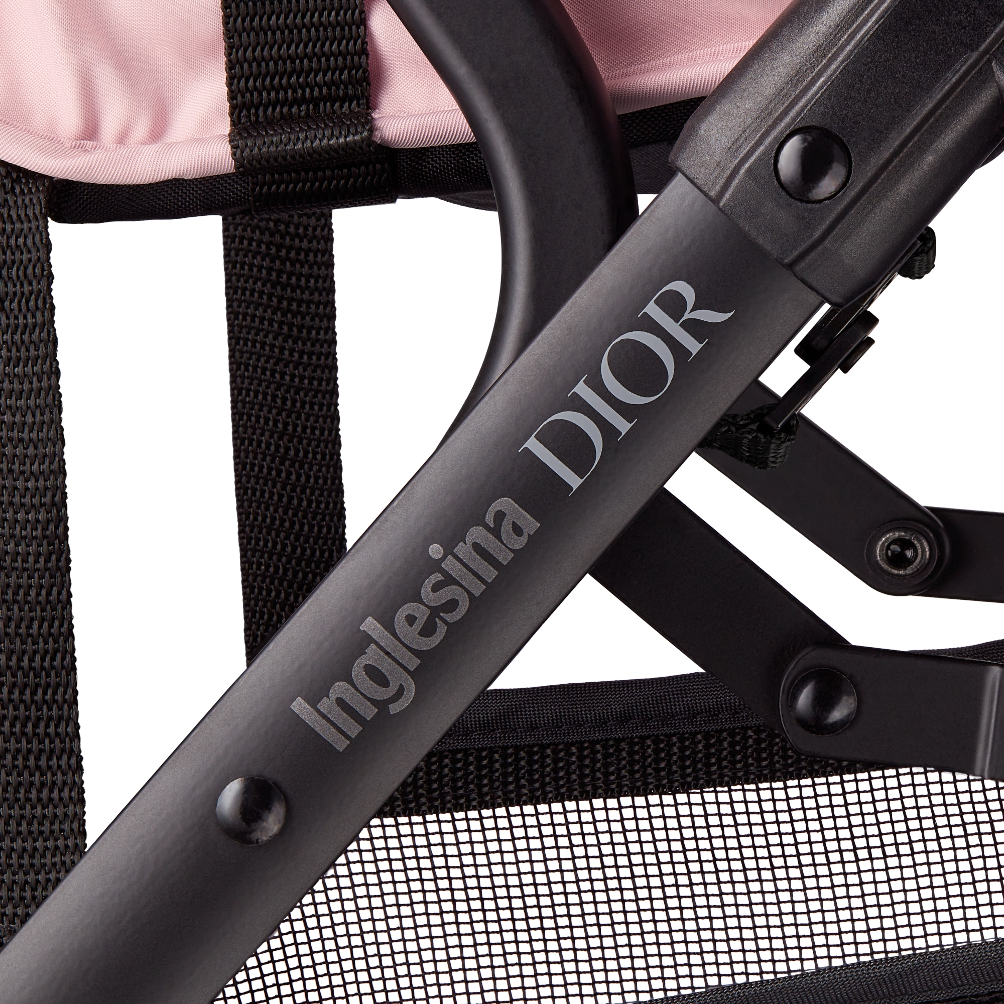 婴儿车 胭脂粉色防水效果面料藤格纹 E05