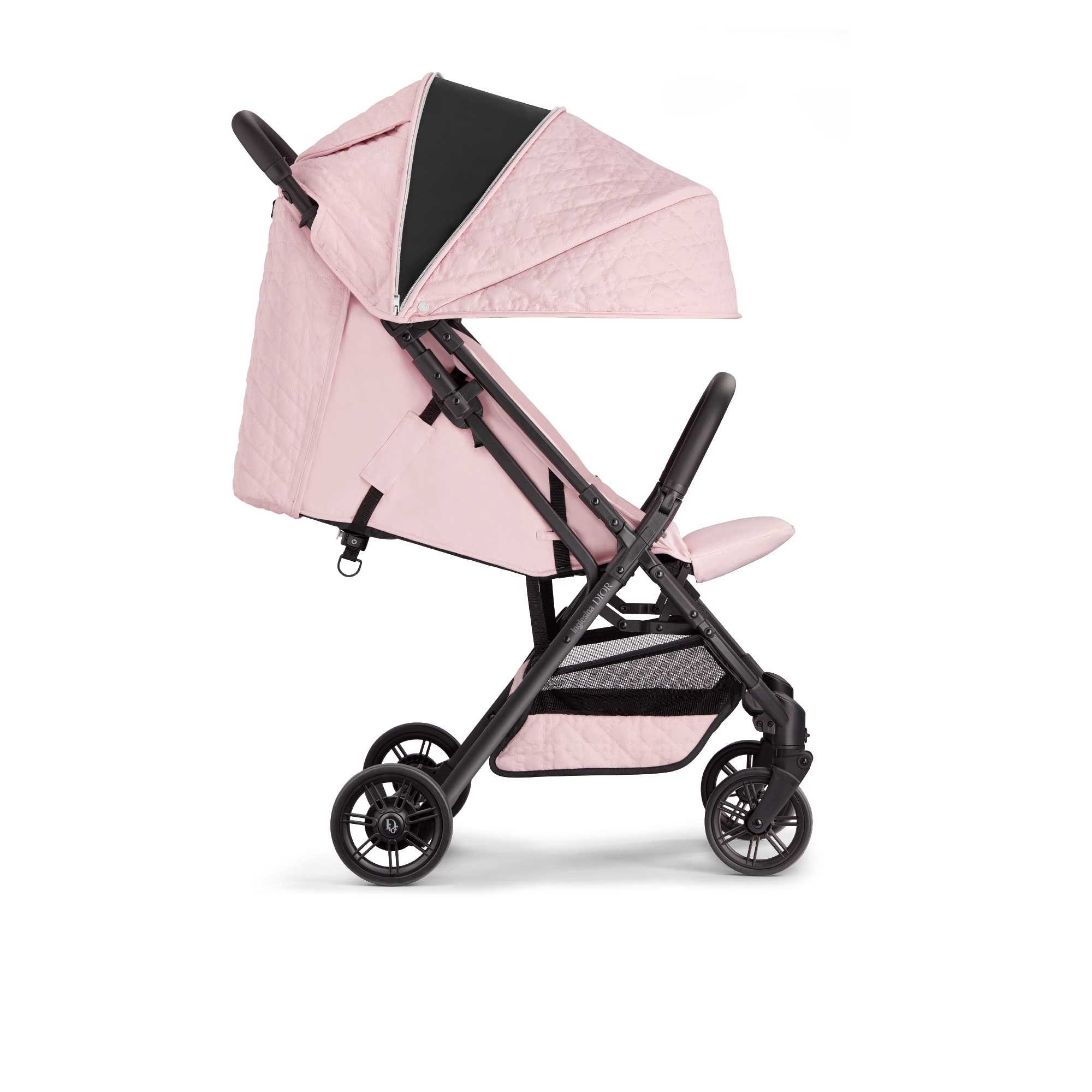 婴儿车 胭脂粉色防水效果面料藤格纹 E07