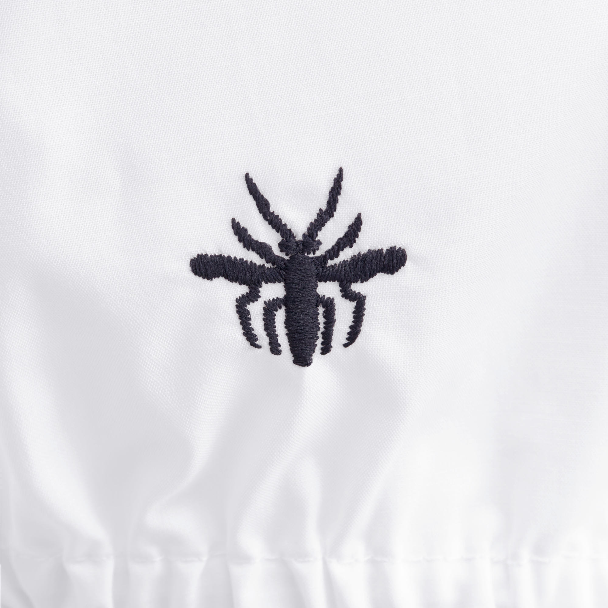 儿童短款衬衫 白色棉质混纺府绸 E09