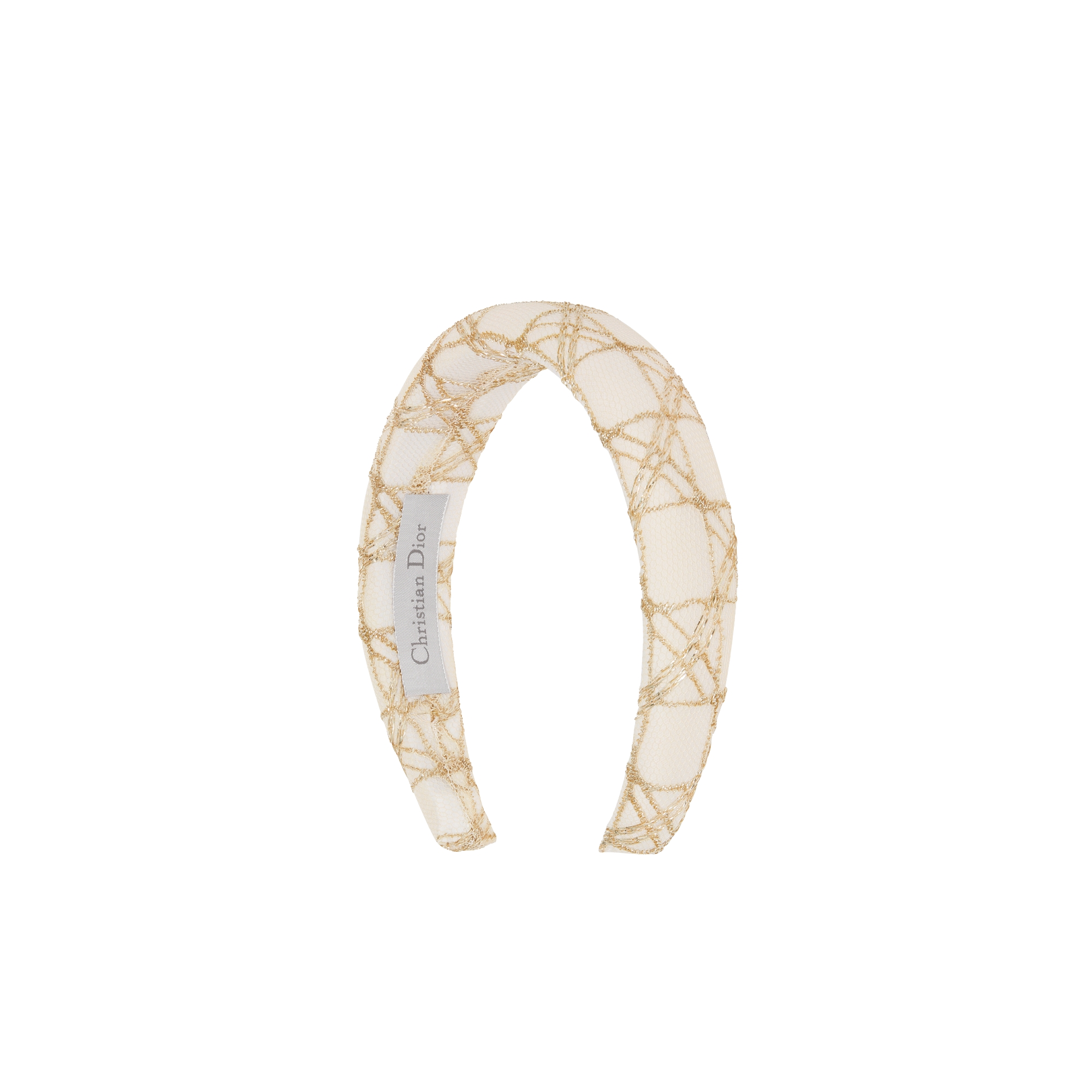 发带 金色调蕾丝面料藤格纹 E05