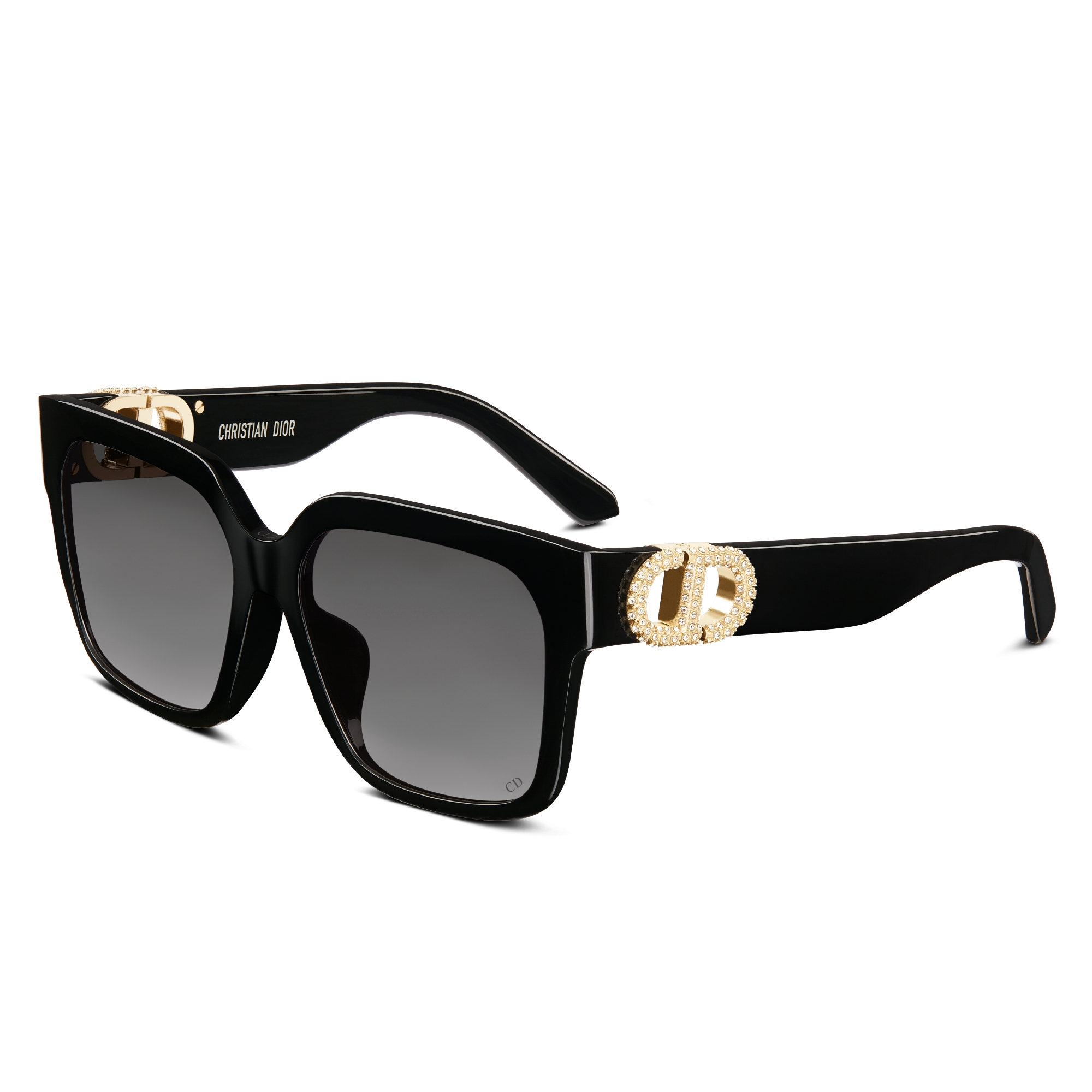 30Montaigne S11F 太阳眼镜 黑色正方形镜框 E03