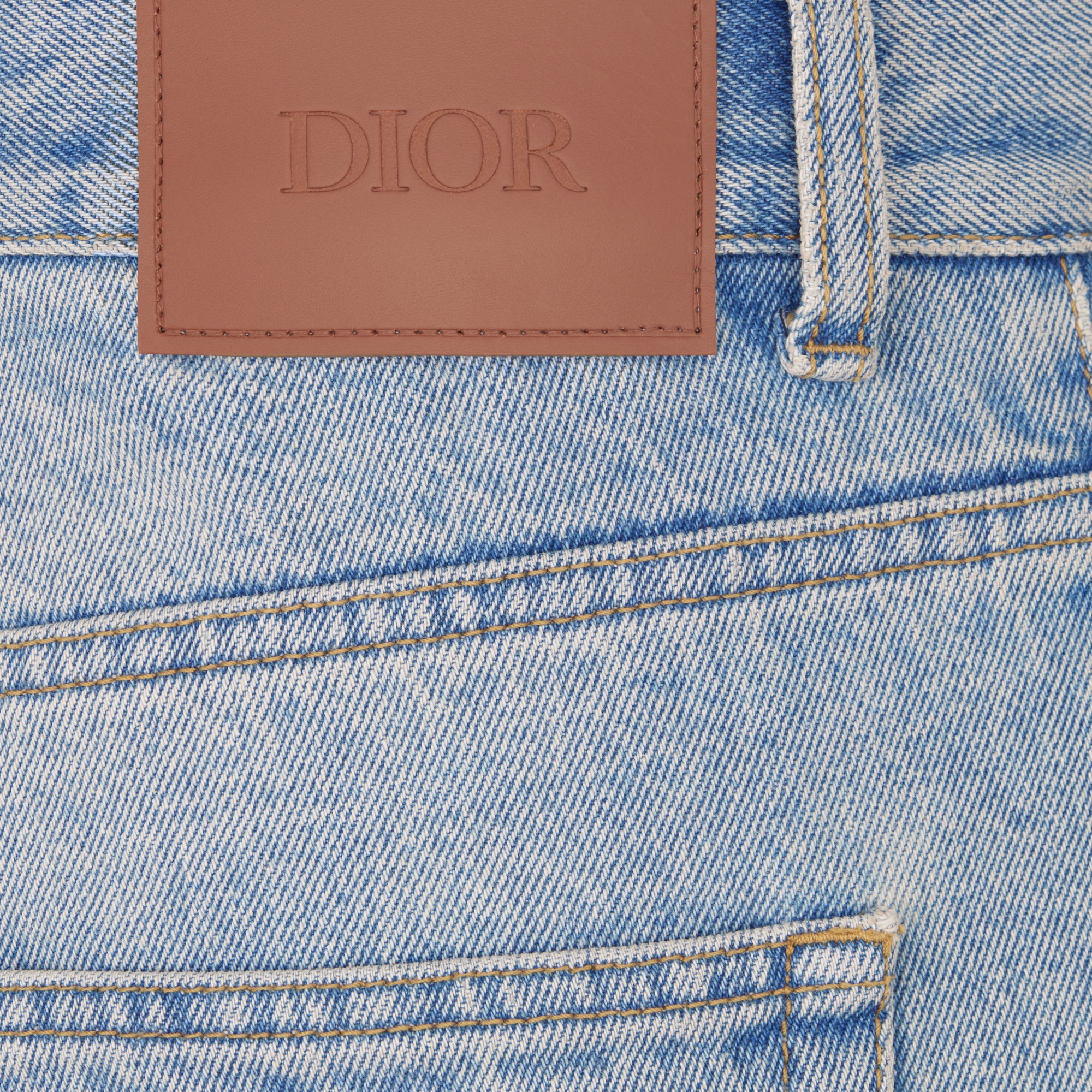 常规剪裁牛仔裤 淡蓝色棉质斜纹面料 E09