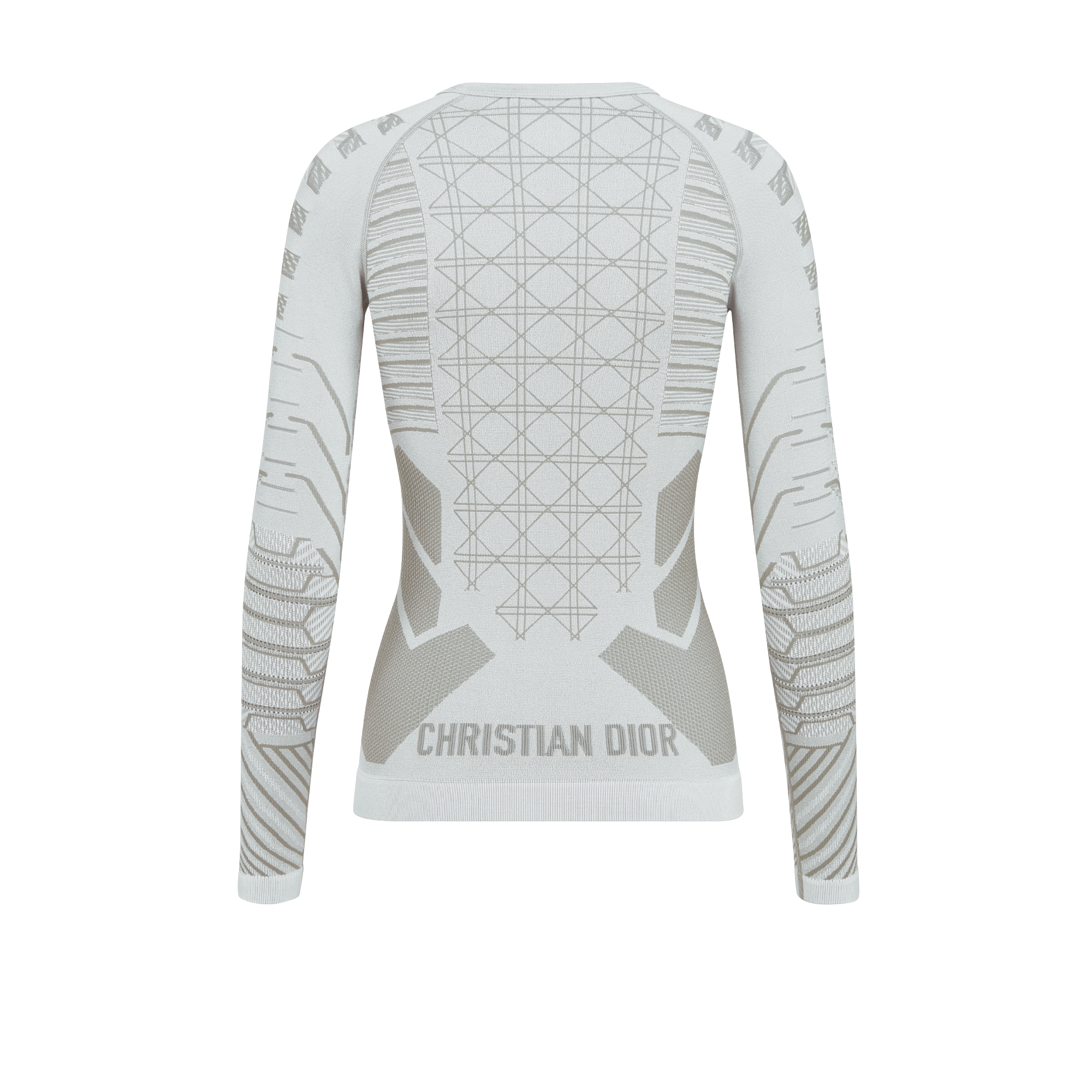 DiorAlps 上衣 白色科技针织面料藤格纹 E08