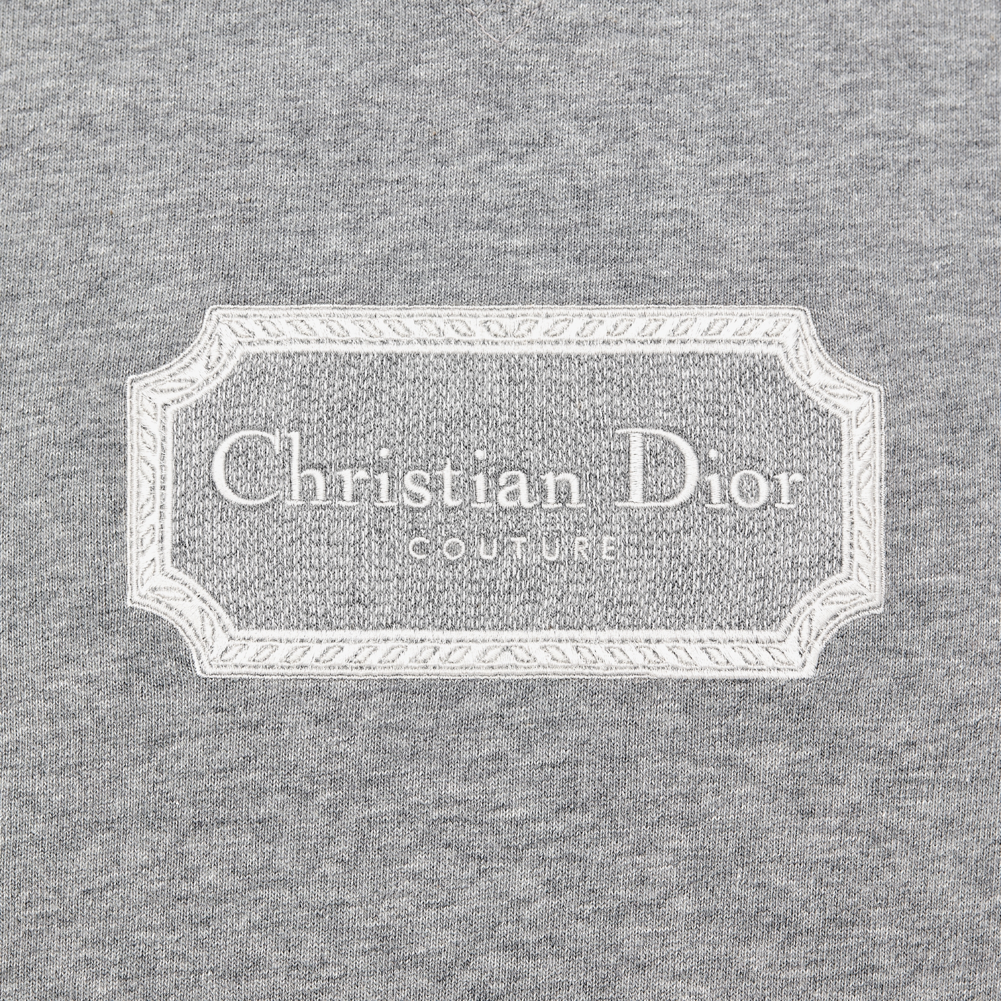 宽松版型 T 恤 灰色棉质平纹针织面料 Christian Dior Couture 标志 E09