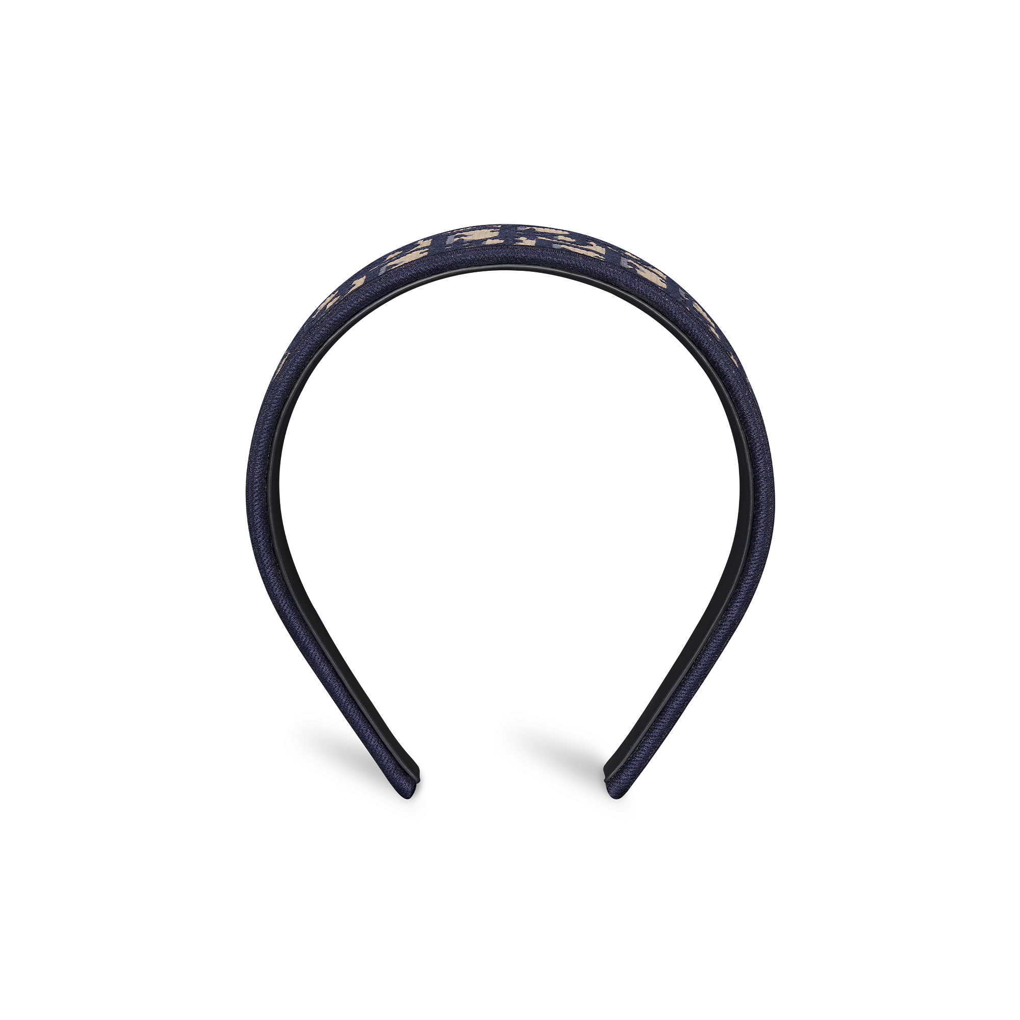 Dior Band 发带 海军蓝色刺绣 Oblique 印花 E01