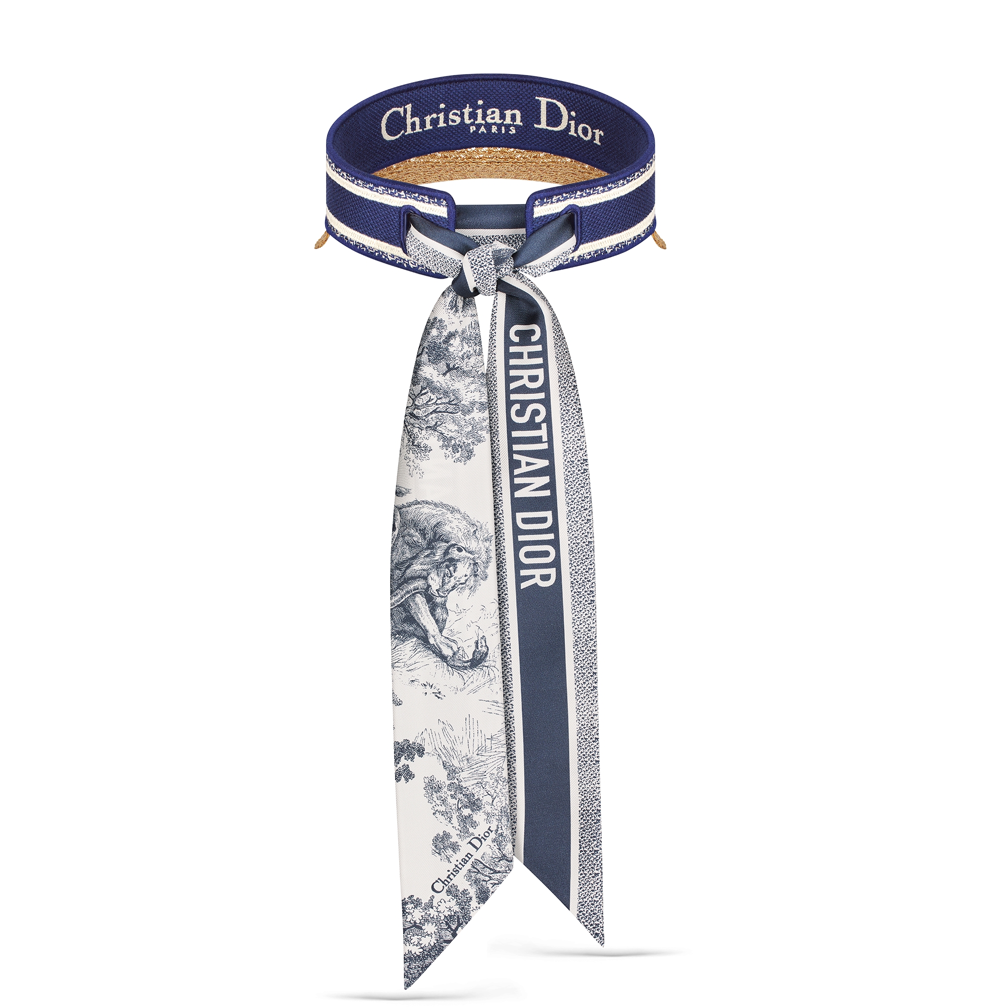 D-Ocean Mitzah 遮阳帽 纸编搭配蓝色与白色刺绣饰带 E05