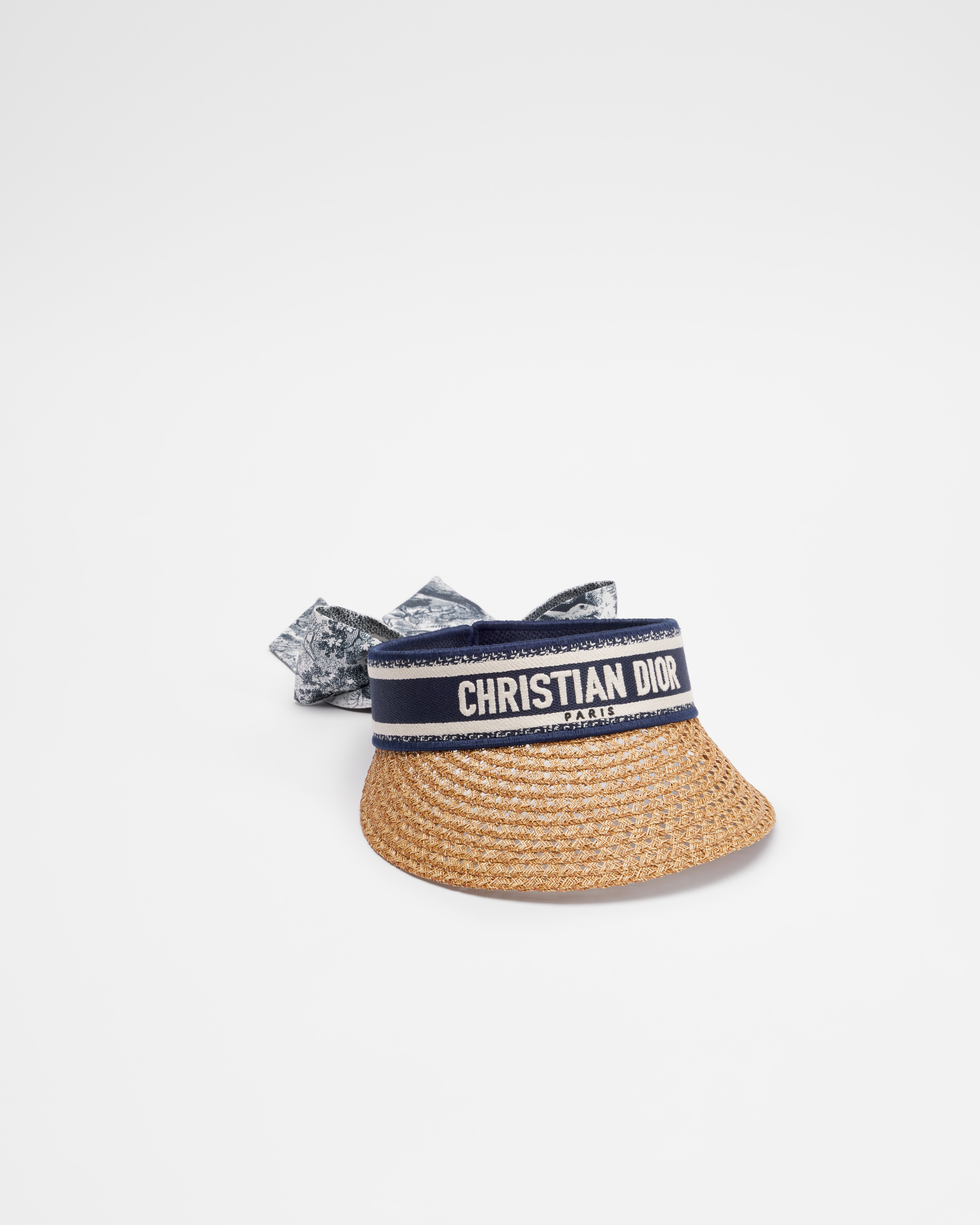 D-Ocean Mitzah 遮阳帽 纸编搭配蓝色与白色刺绣饰带 E03