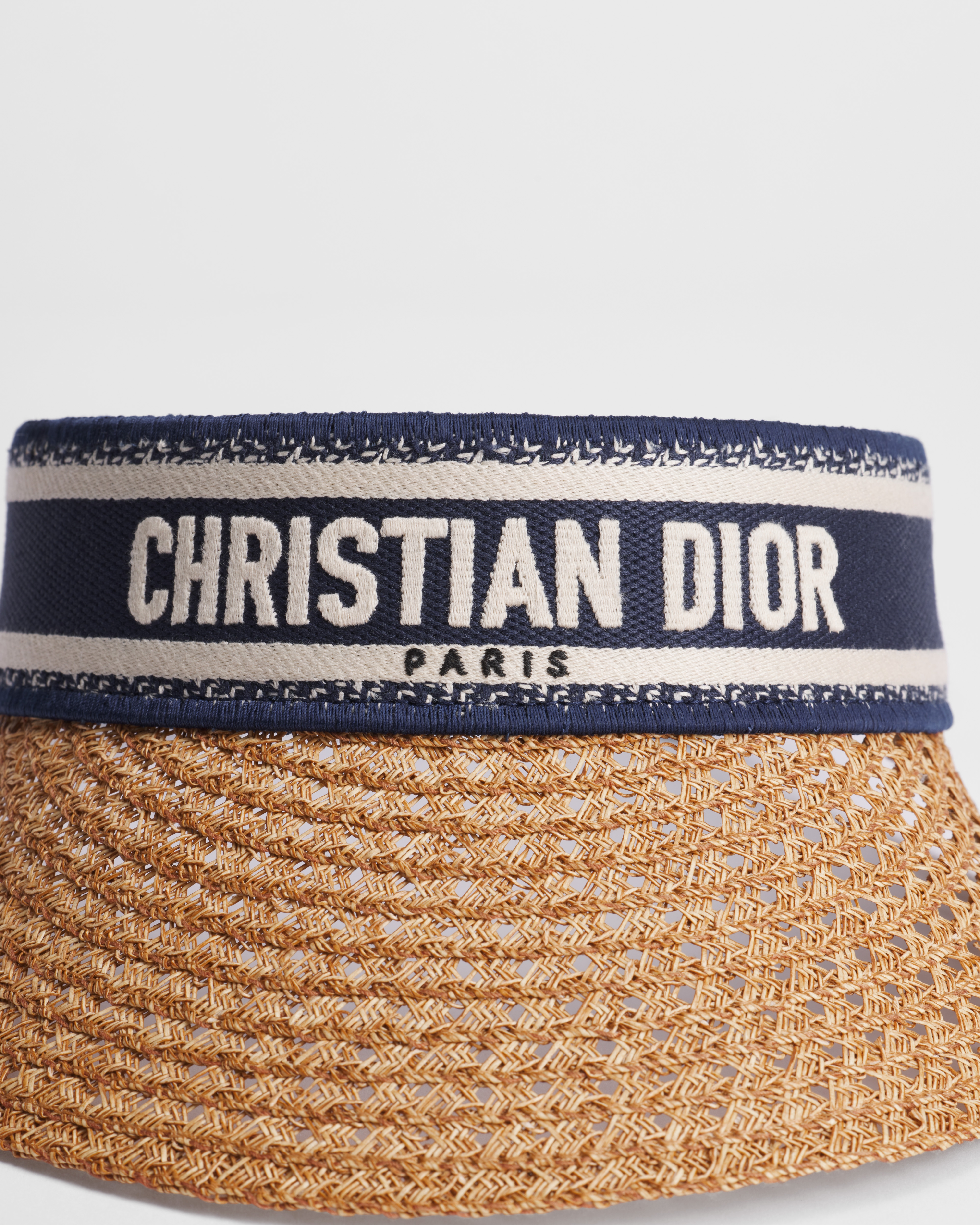 D-Ocean Mitzah 遮阳帽 纸编搭配蓝色与白色刺绣饰带 E09