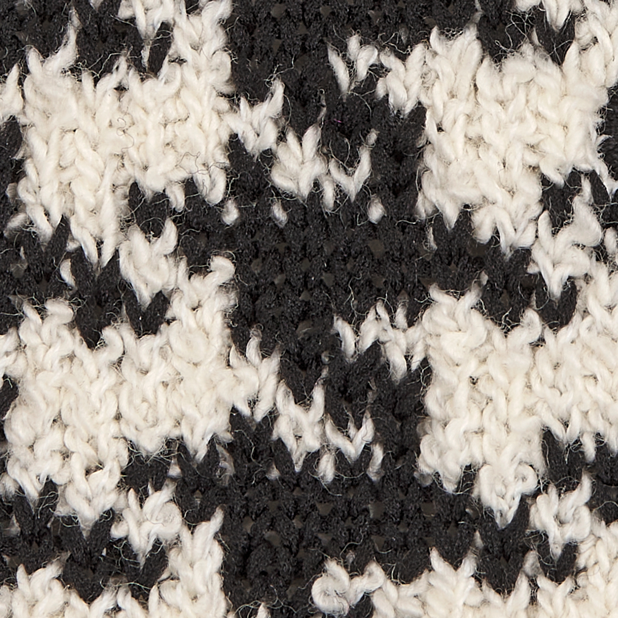 两件套 黑色和白色棉质混纺针织科技面料千鸟格纹图案 E09