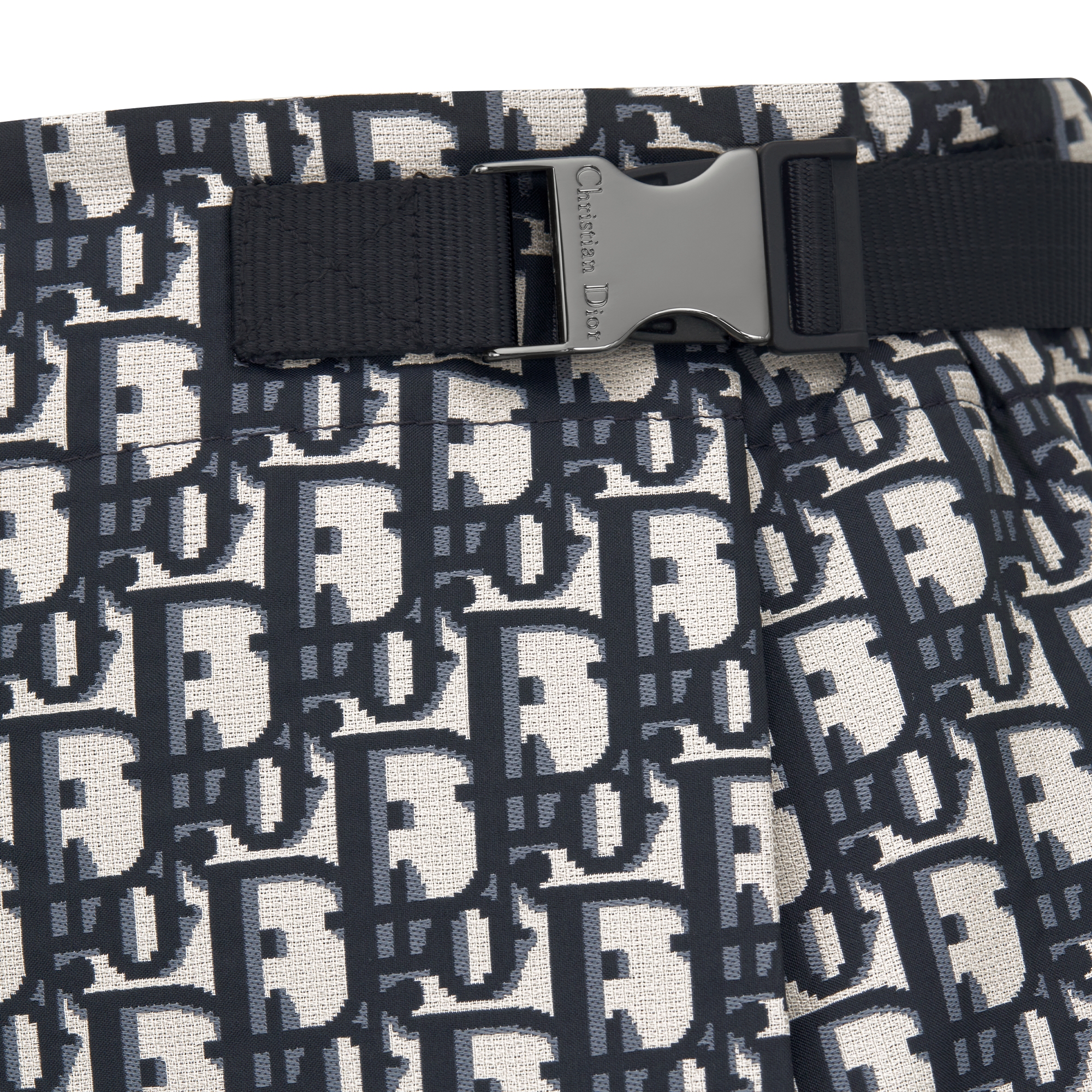 裙裤 蓝色塔夫绸提花科技面料 Oblique 印花 E09