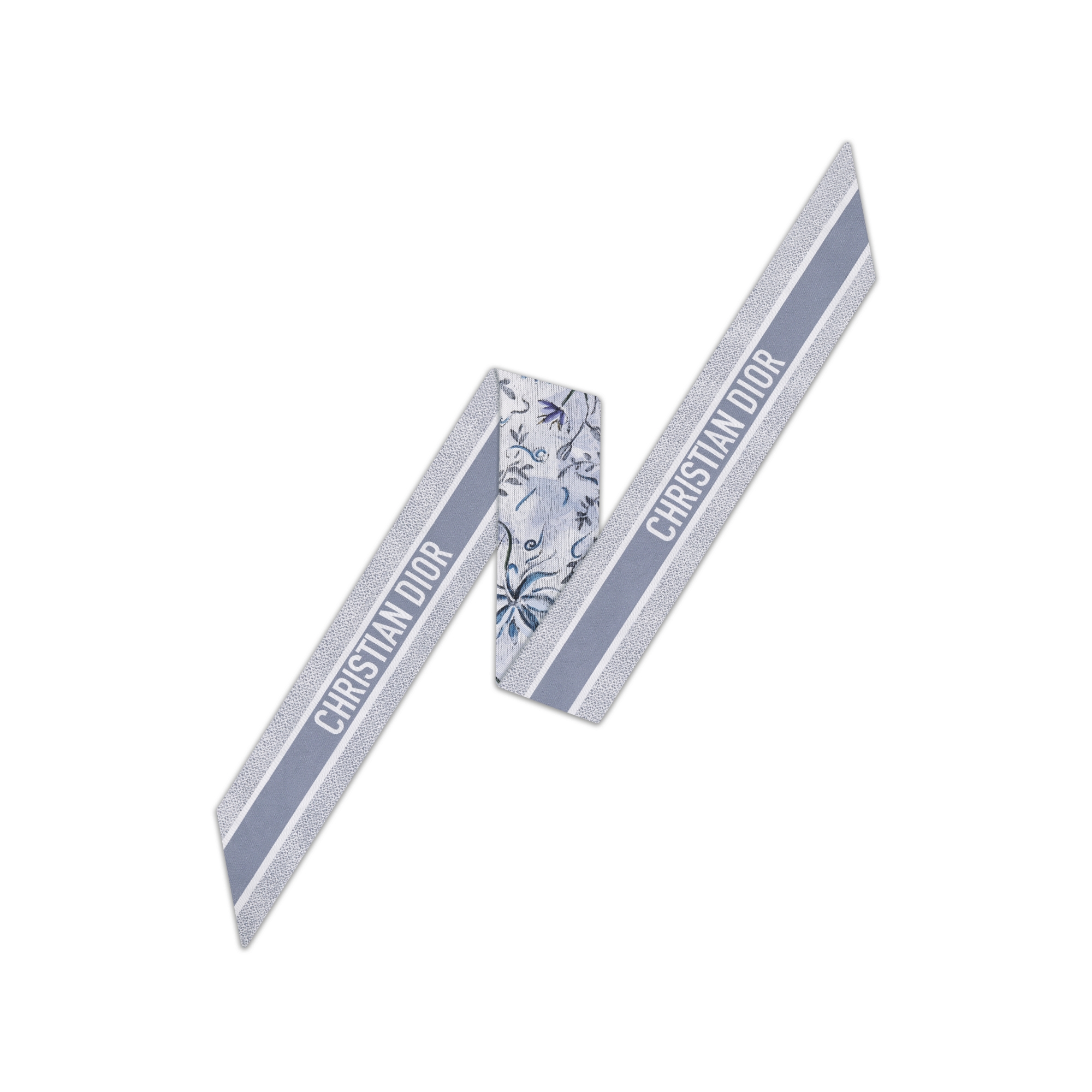 ABCDior Mitzah 丝巾 象牙色桑蚕丝斜纹面料多色 S Scille - Souffler 图案印花 E08