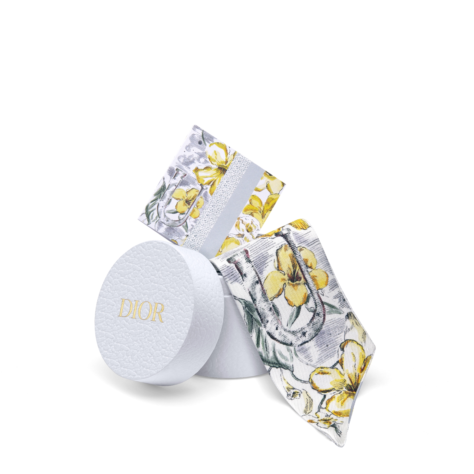 ABCDior Mitzah 丝巾 象牙色桑蚕丝斜纹面料多色 U Uncarina - Univers 图案印花 E10