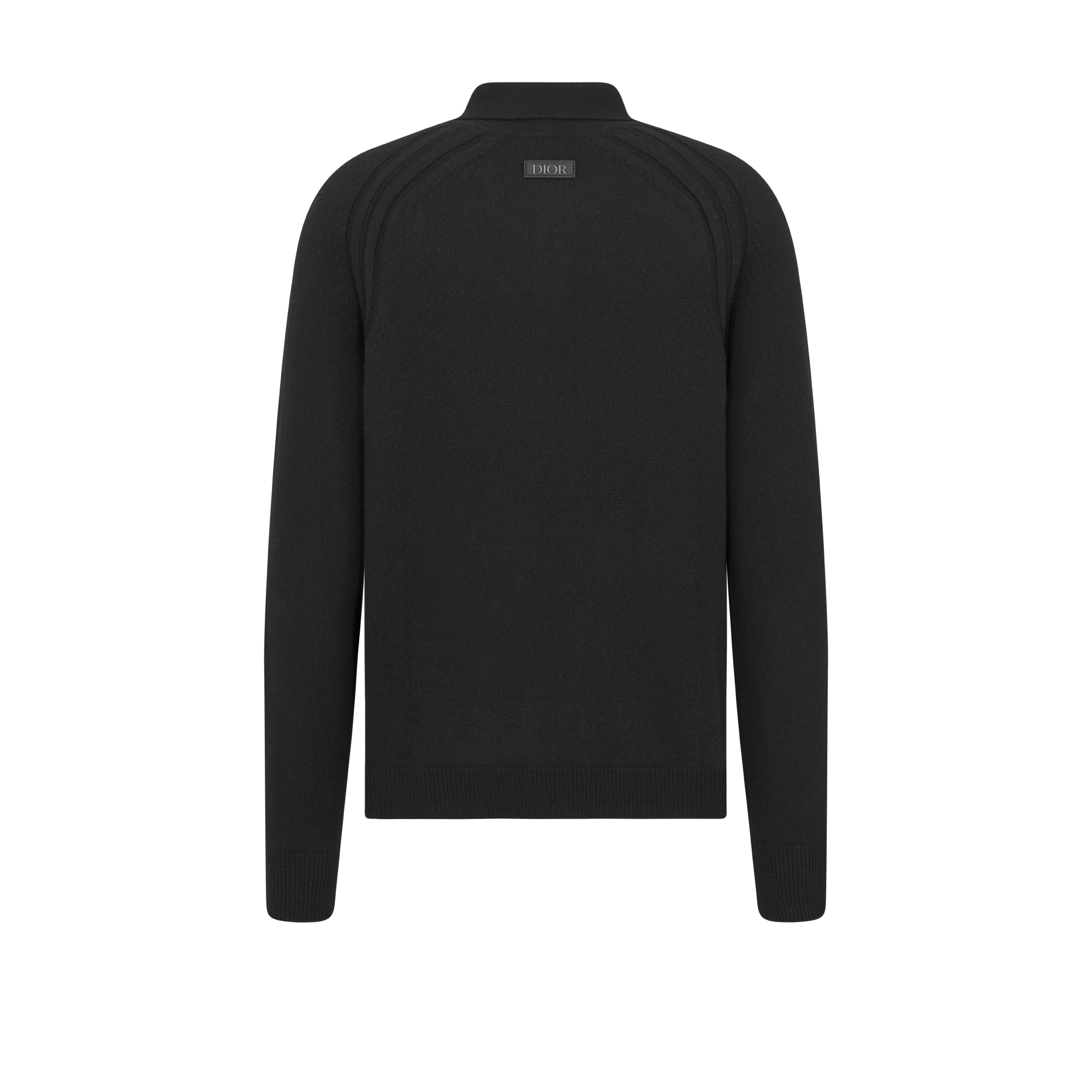 Dior Icons 长袖 Polo 衫 黑色山羊绒平纹针织面料 E08