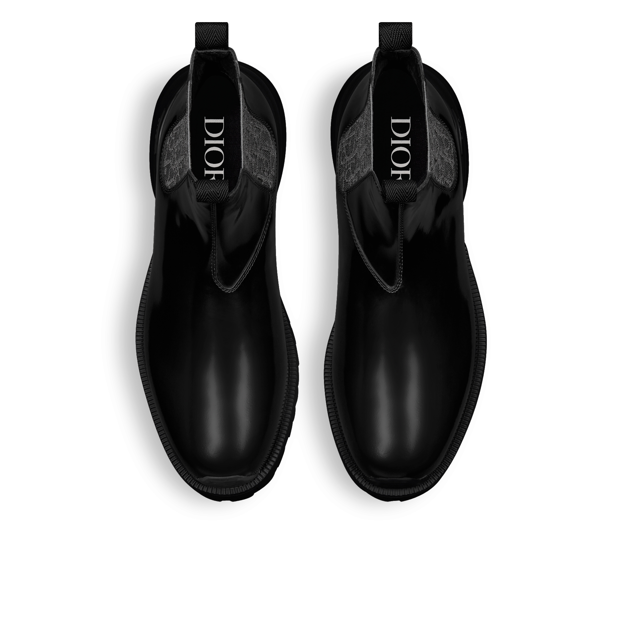 Dior Combat 切尔西短靴 黑色抛光牛皮革 E06